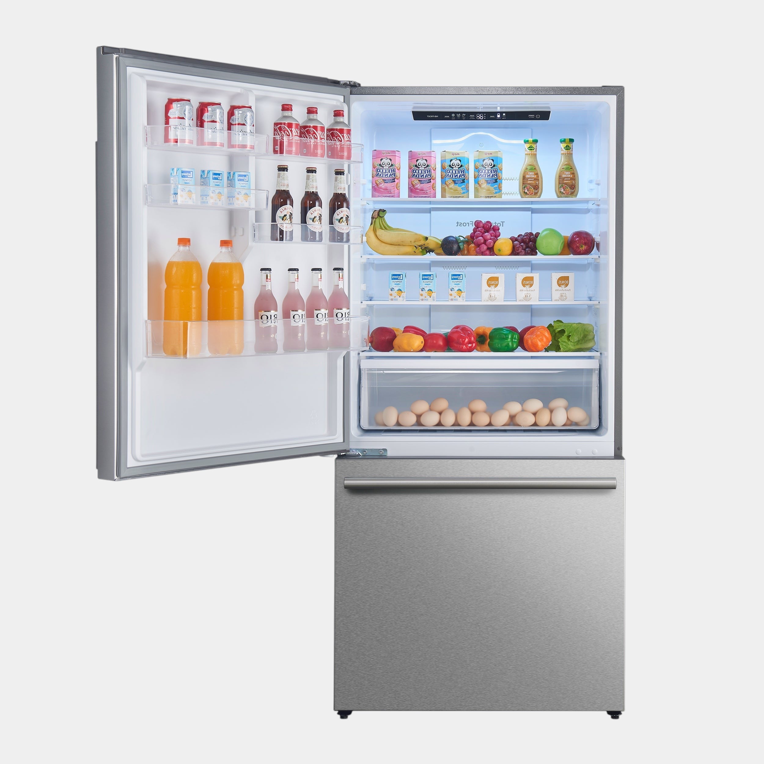 Forno Espresso Milano 31 in. 17.2 cu.ft. Stainless Steel Left Swing Refrigerator with Bottom Freezer and Ice Maker | FFFFD1786-31S