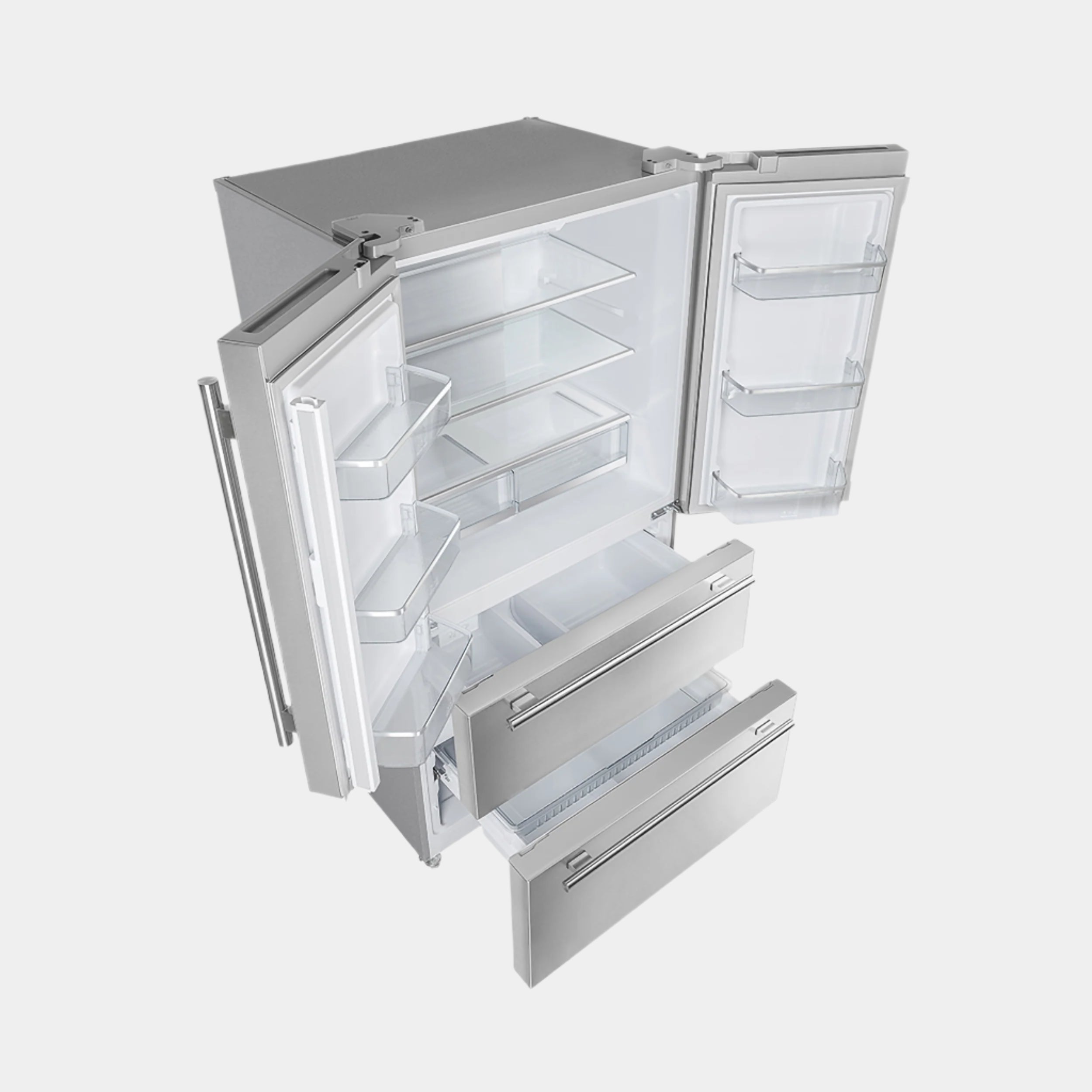 FORNO Premium 3-Piece Kitchen Bundle - Galiano 36" Gas Range, 36" French Door Refrigerator, 24" Built-In Dishwasher - FBDL-004-01CAUS