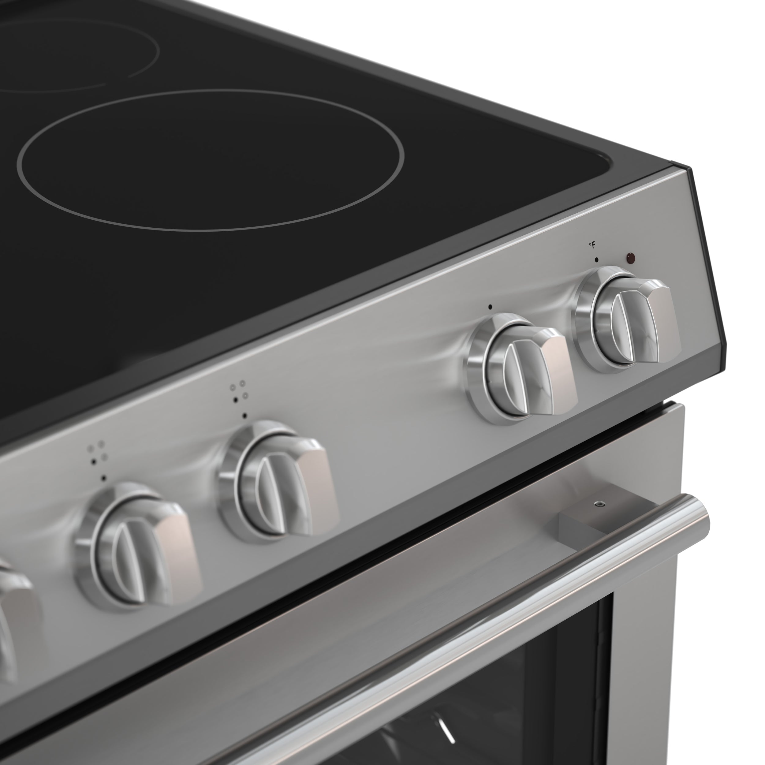 FORNO 2-Piece White Kitchen Bundle - 30" Electric Range and 36" Bottom Freezer Refrigerator
