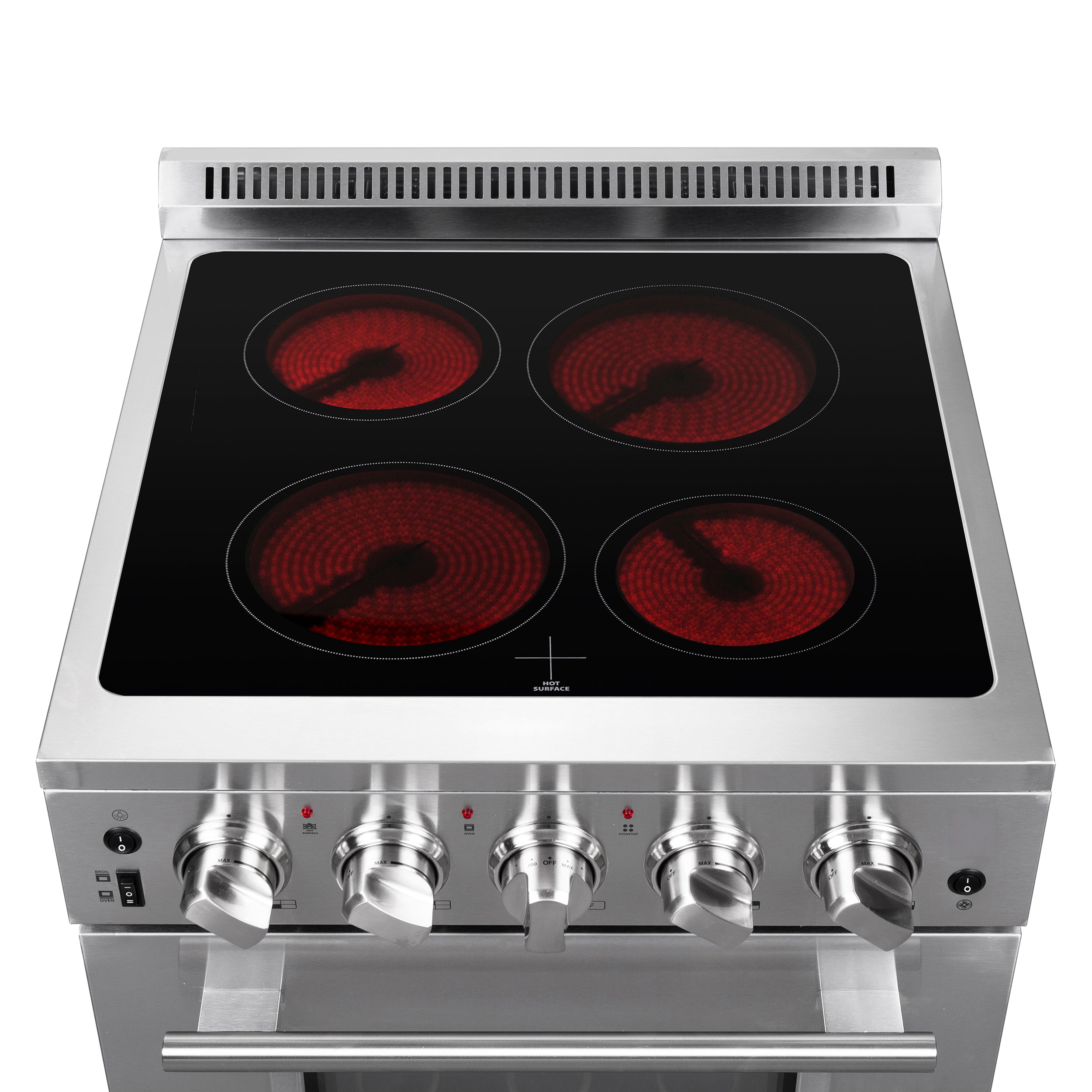 Forno Loiano 24 in. 2.3 cu.ft. Stainless Steel Electric Range with 4 Burners, Air Fry Kit and Storage Drawer | FFSEL6069-24
