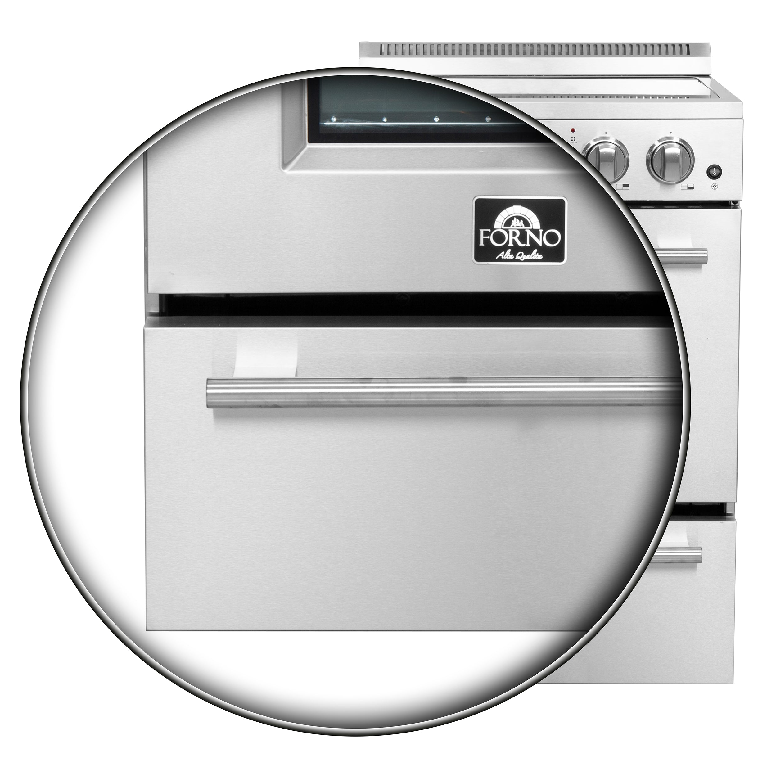Forno Loiano 24 in. 2.3 cu.ft. Stainless Steel Electric Range with 4 Burners, Air Fry Kit and Storage Drawer | FFSEL6069-24