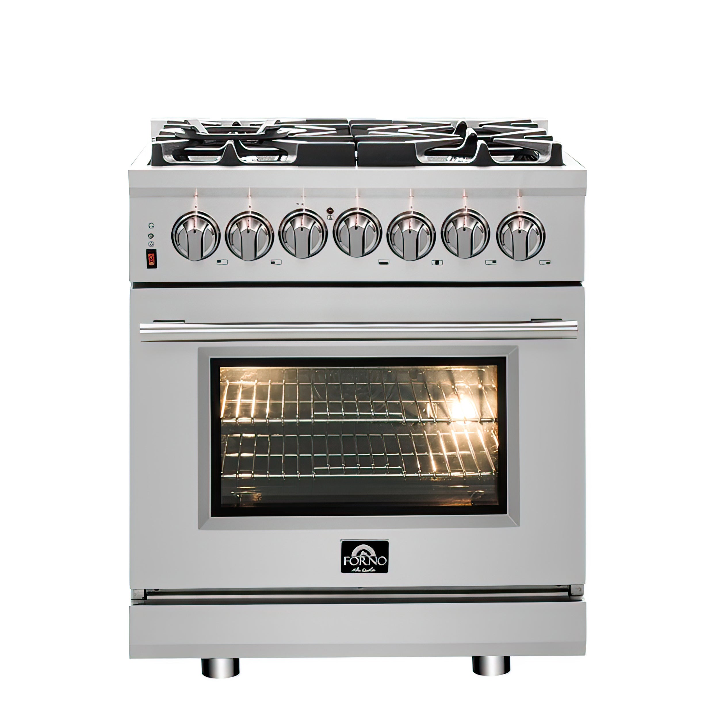 Forno Massimo 30 in. 4.32 cu. ft. 5-Burner Stainless Steel Dual Fuel Range | FFSGS6125-30