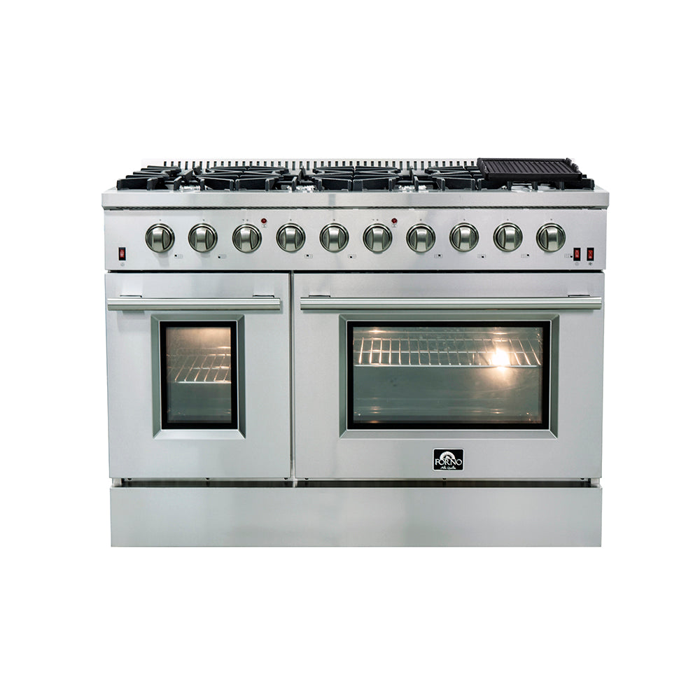 Forno Galiano 48 in. 6.58 cu. ft. 8-Burner Stainless Steel Gas Range | FFSGS6244-48
