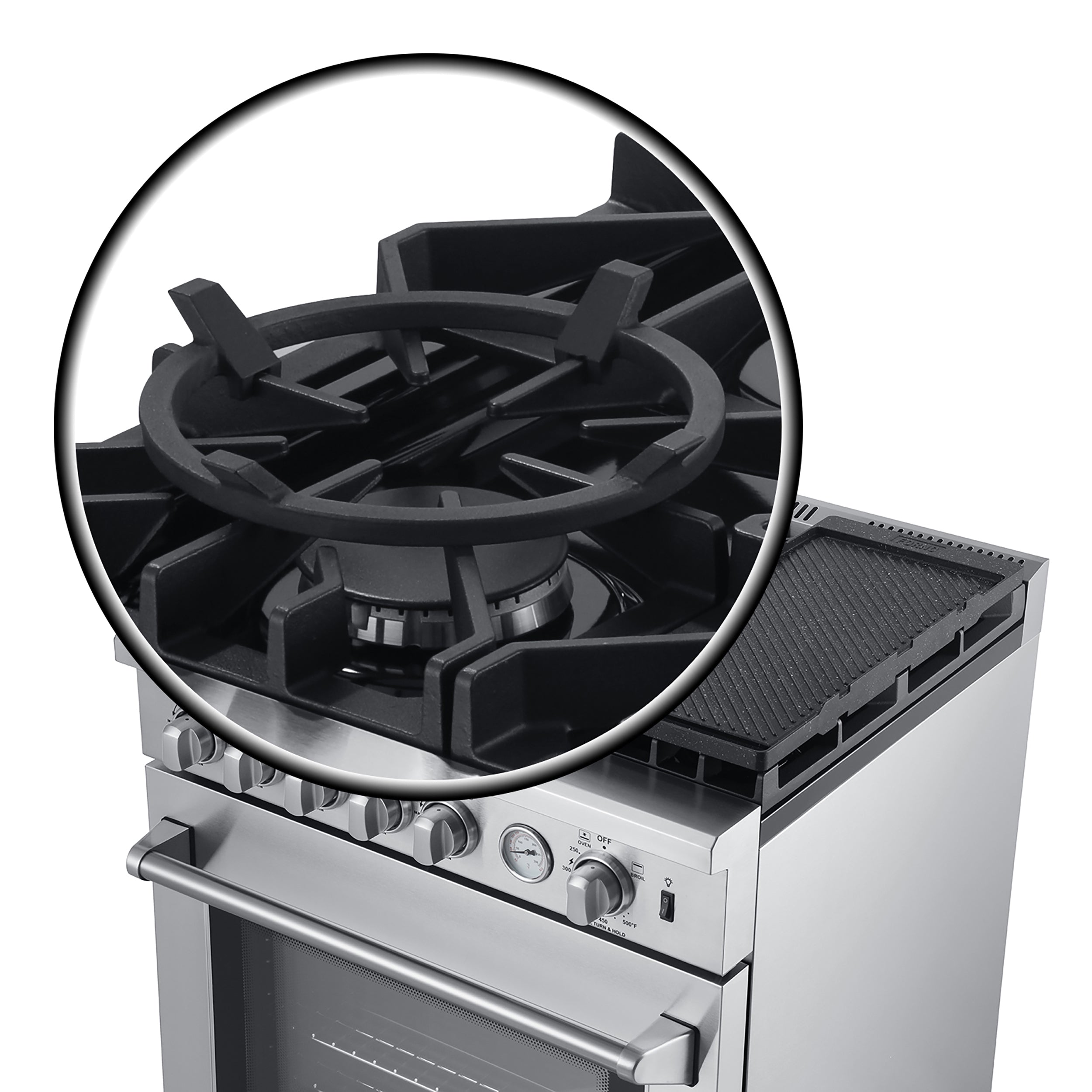 Forno Lazio 30 in. 5-Burner Stainless Steel Gas Range with Air Fryer and Griddle 4.32 cu. ft. | FFSGS6276-30