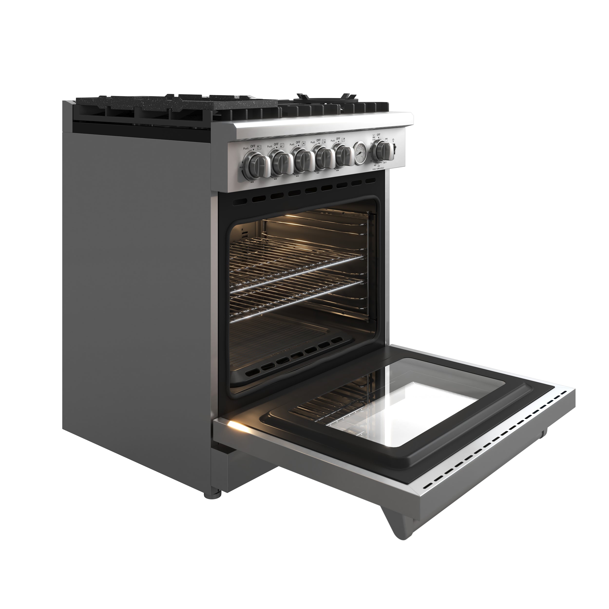 Forno Lazio 30 in. 5-Burner Stainless Steel Gas Range with Air Fryer and Griddle 4.32 cu. ft. | FFSGS6276-30