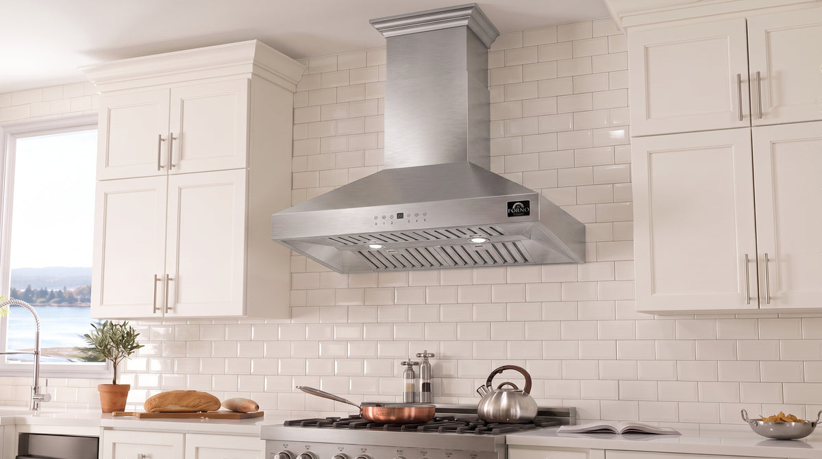 Forno Coppito 30 in. 600 CFM Stainless Steel Island Mount Range Hood | FRHIS5129-30