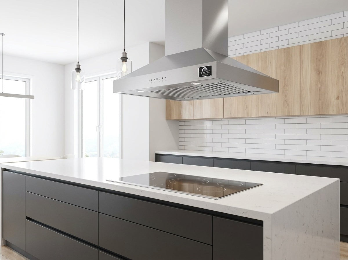 Forno Coppito 30 in. 600 CFM Stainless Steel Island Mount Range Hood | FRHIS5129-30
