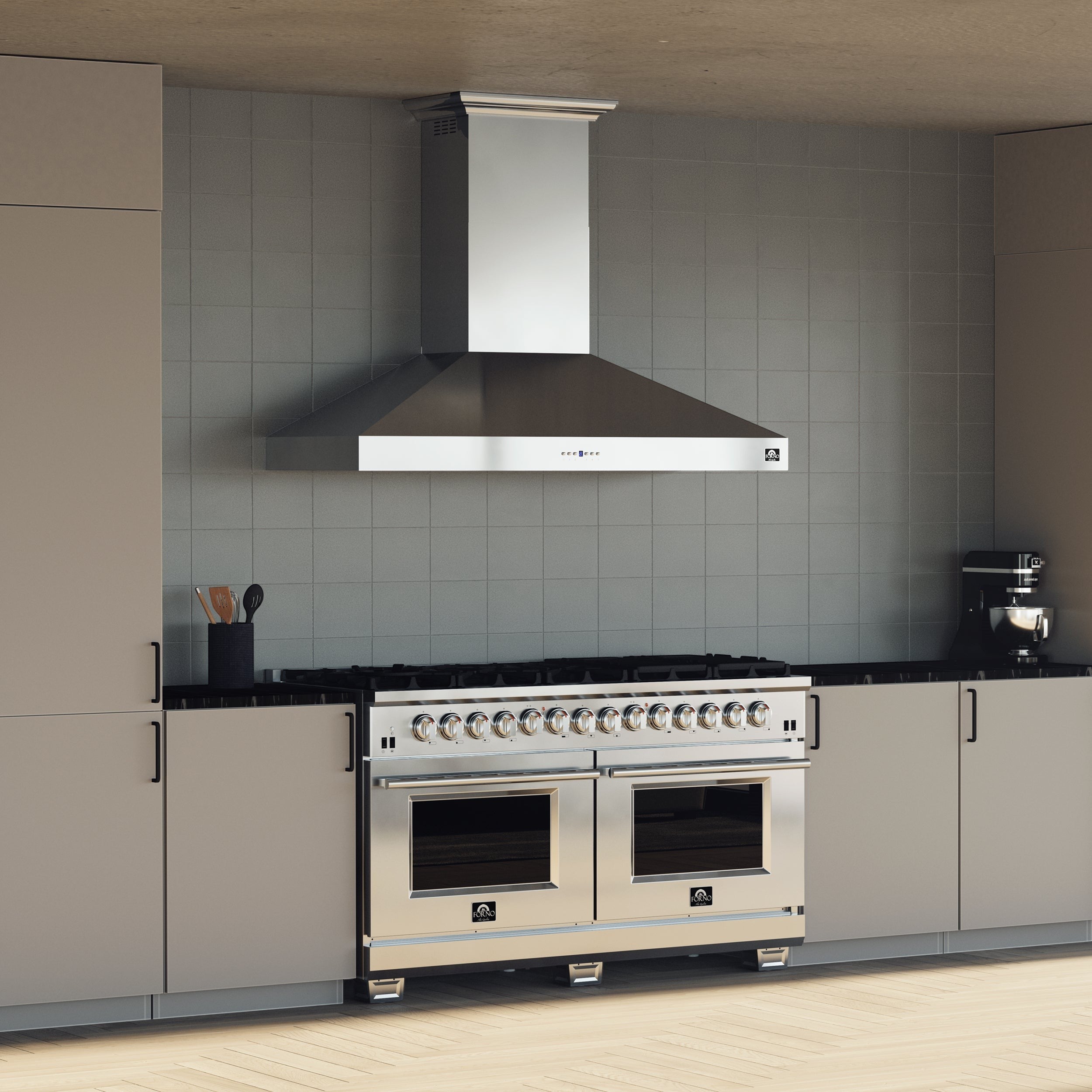 Forno Orvieto 60 in. 1200 CFM Stainless Steel Wall Mount Range Hood | FRHWM5094-60