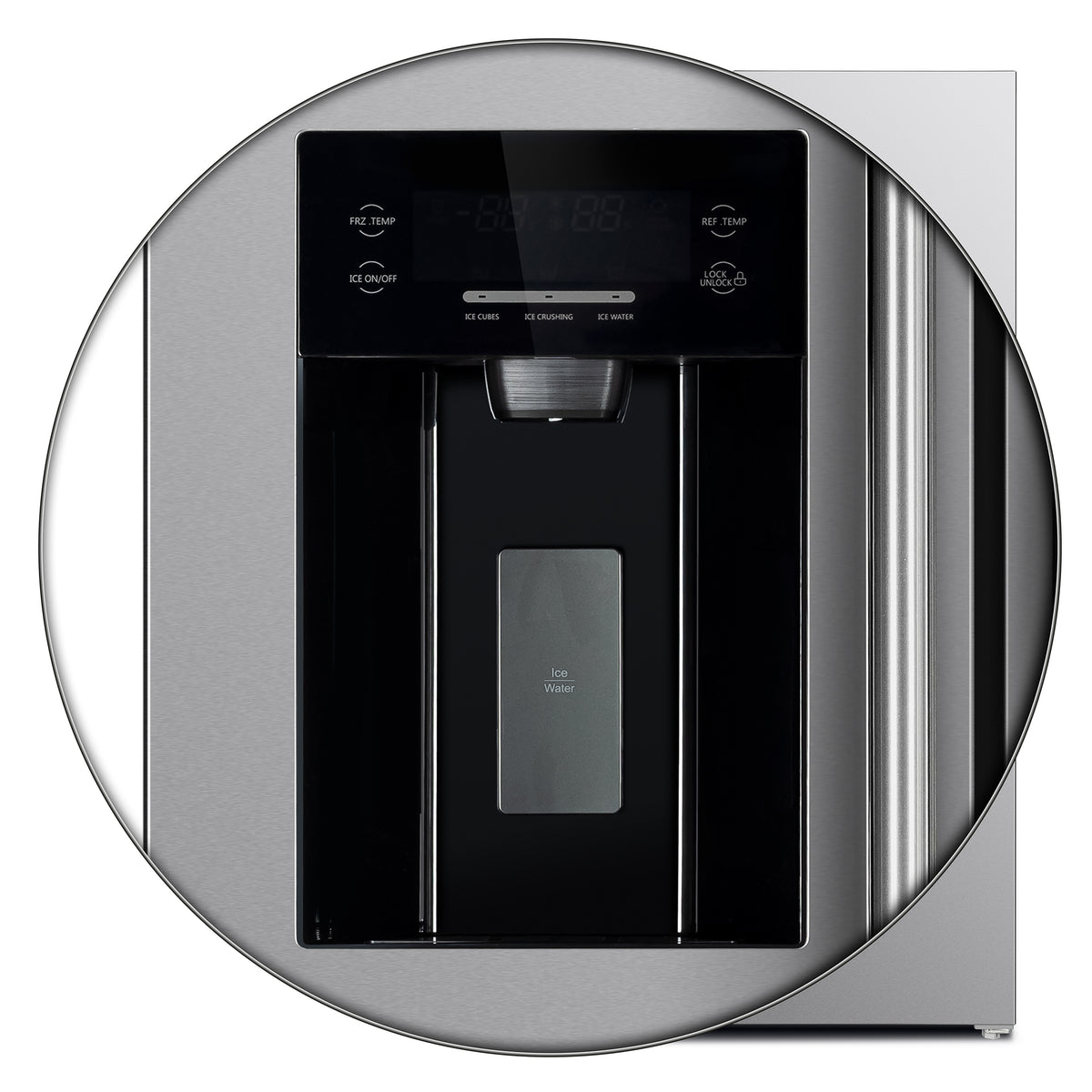 Forno Salerno 40 in. 20 cu. ft. Side-by-Side Stainless Steel Refrigerator with Water, Ice Dispenser and Grill Trim Kit | FFRBI1844-40SG