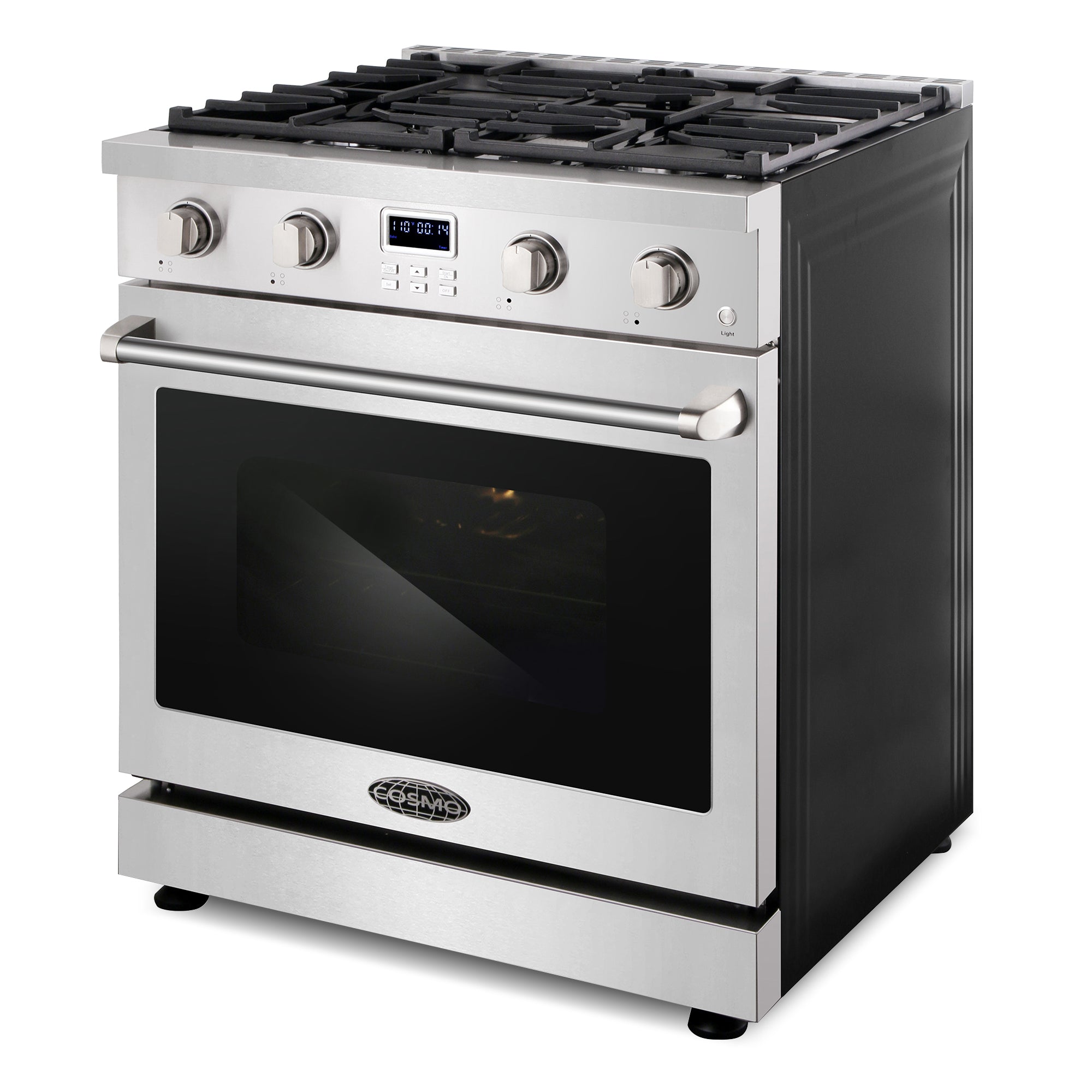 Cosmo Lumin 30 in. 4.8 cu. ft. 4-Burner Stainless Steel Gas Range | COS-GRC304KB