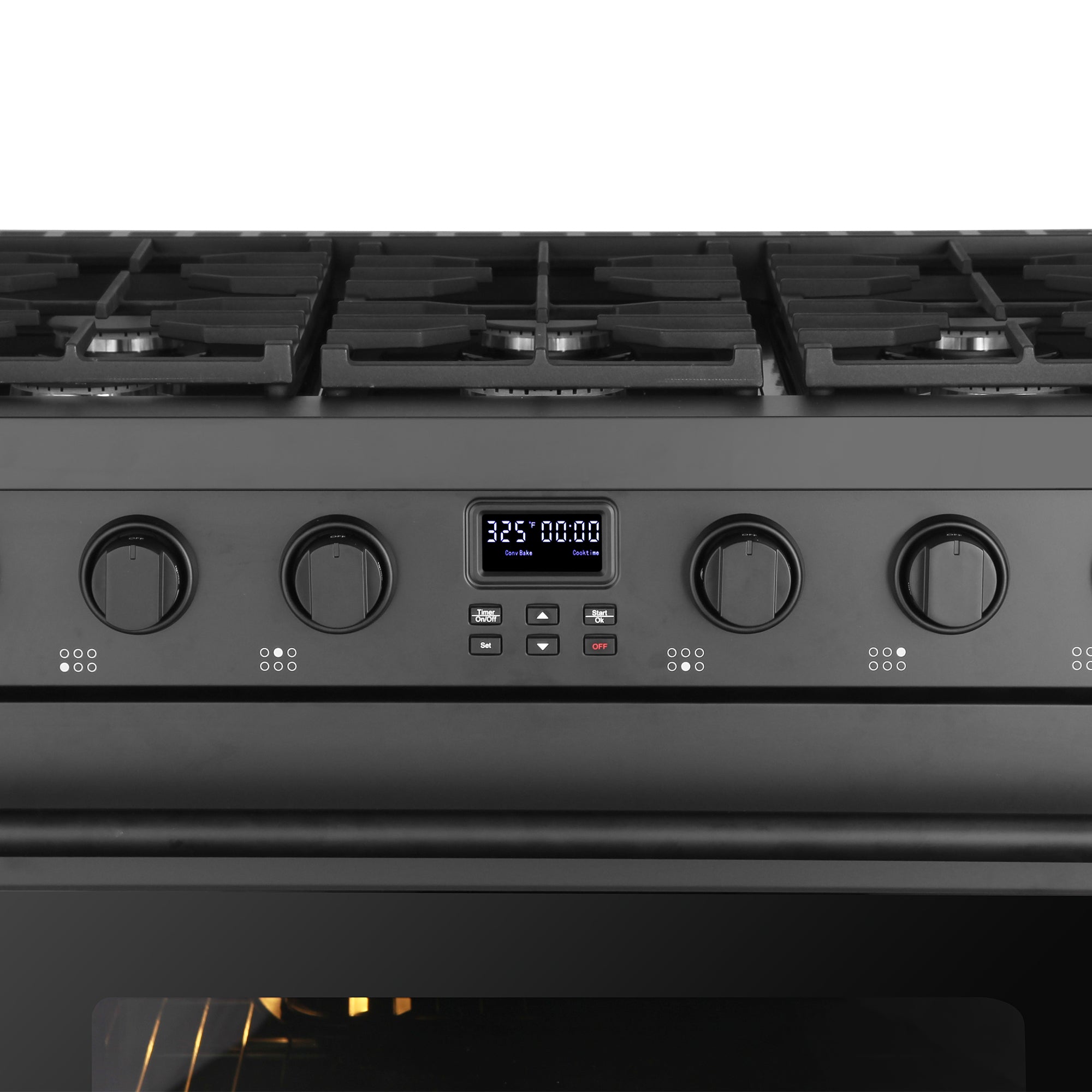 Cosmo Lumin 36 in. 6.0 cu. ft. 6-Burner Black Gas Range | COS-GRC366KB-BK