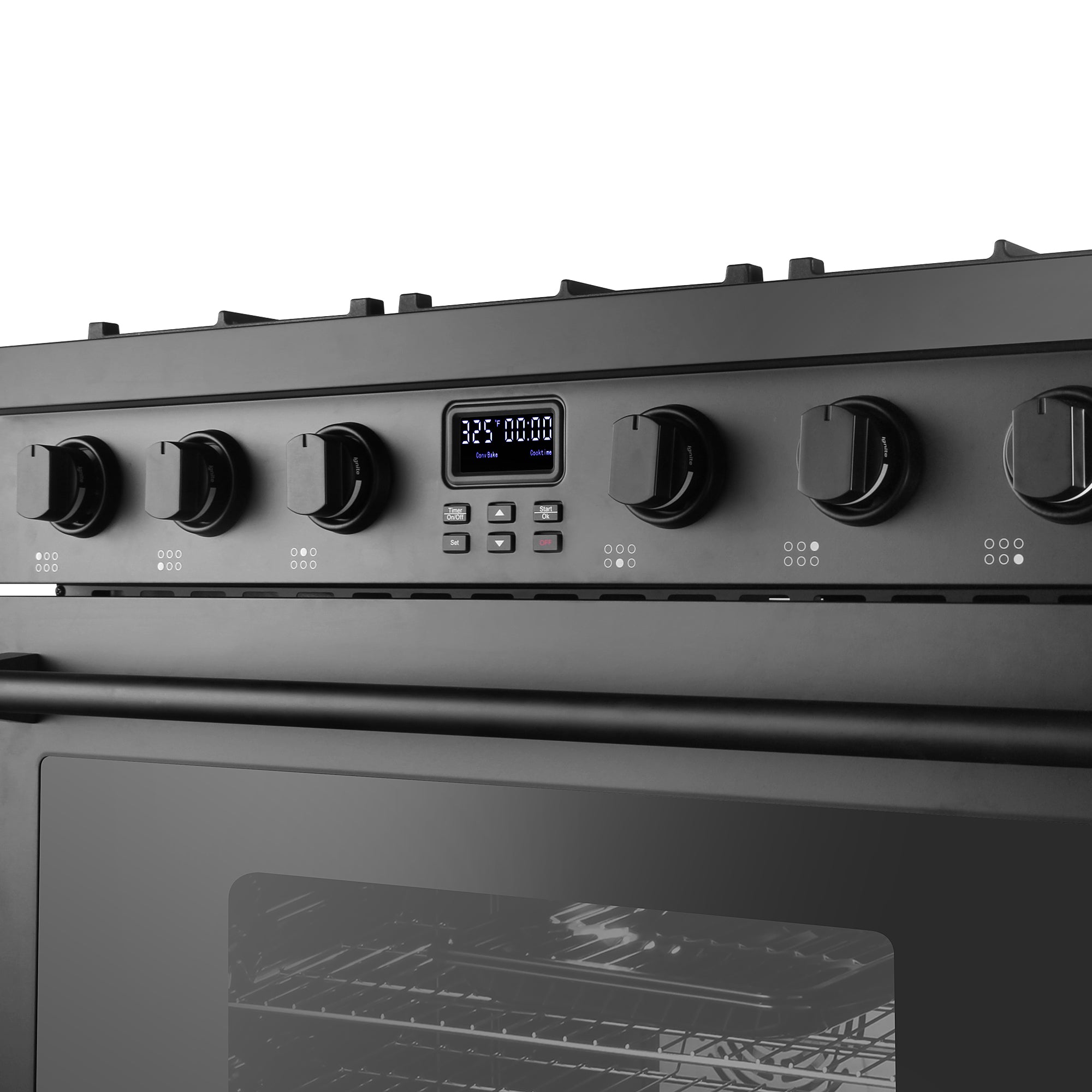 Cosmo Lumin 36 in. 6.0 cu. ft. 6-Burner Black Gas Range | COS-GRC366KB-BK