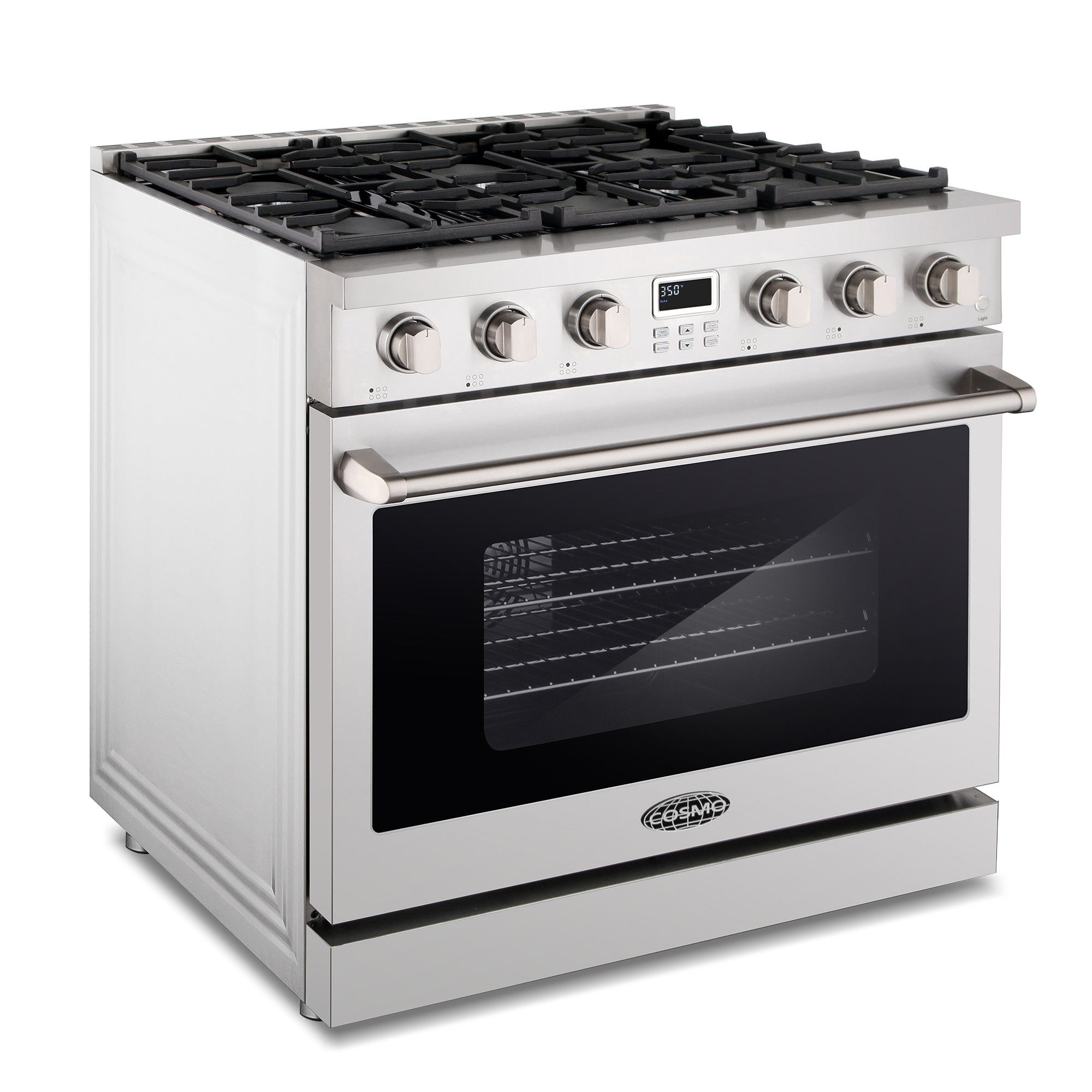Cosmo Lumin 36 in. 6.0 cu. ft. 6-Burner Stainless Steel Gas Range | COS-GRC366KB