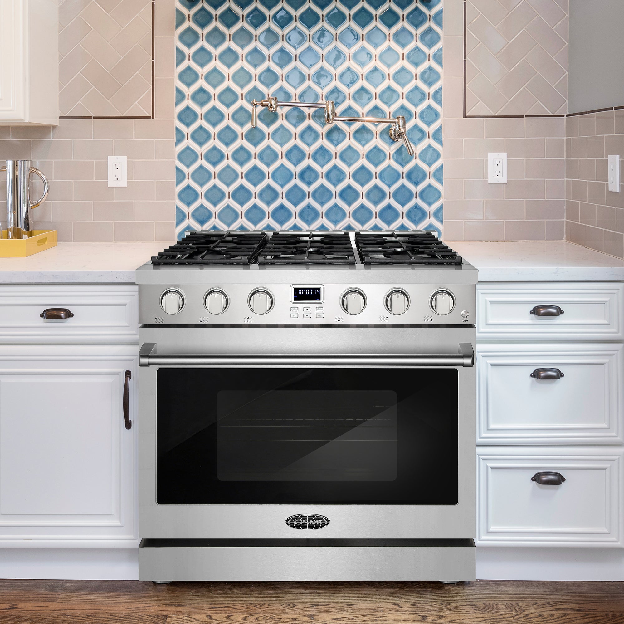 Cosmo Lumin 36 in. 6.0 cu. ft. 6-Burner Stainless Steel Gas Range | COS-GRC366KB