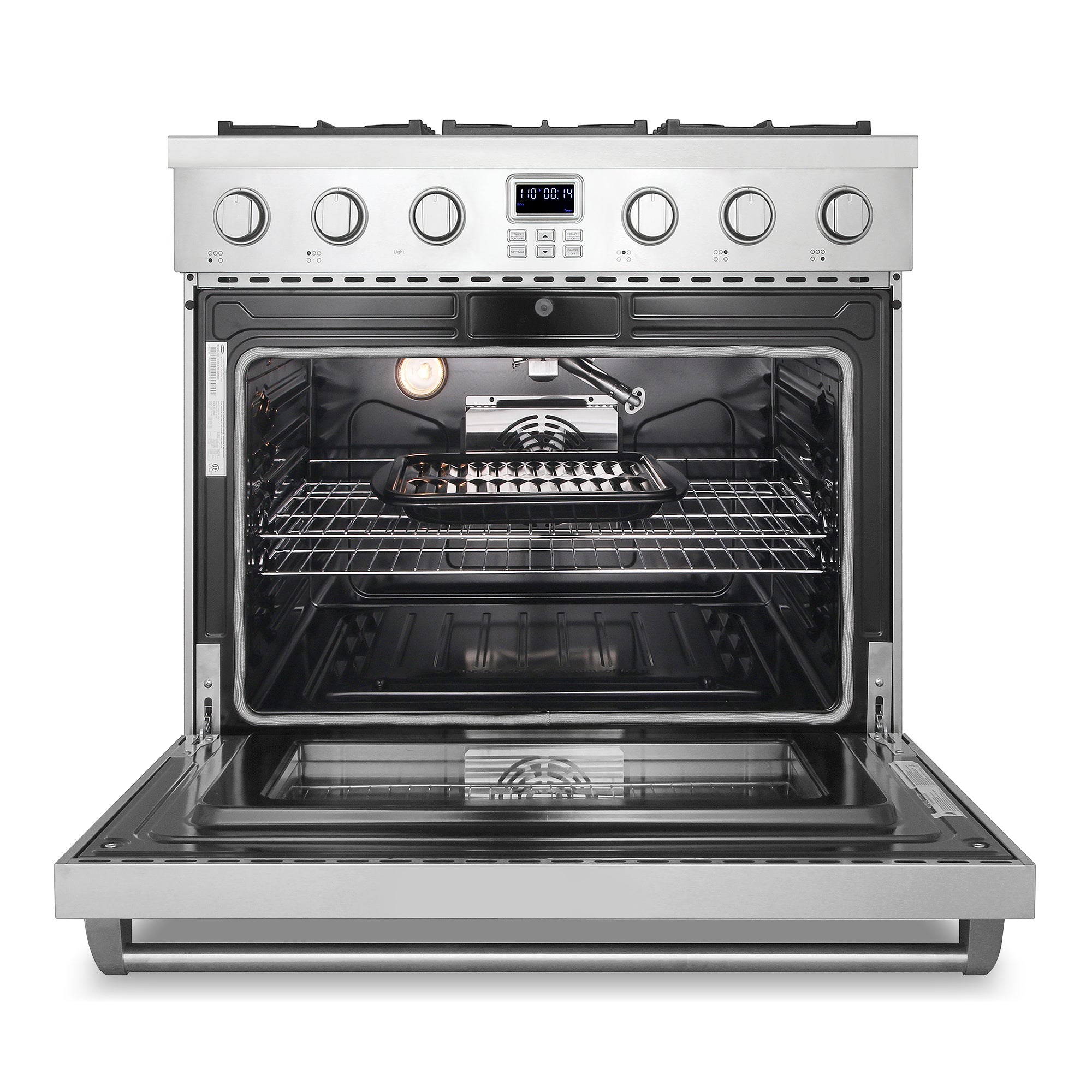 Cosmo Lumin 36 in. 6.0 cu. ft. 6-Burner Stainless Steel Gas Range | COS-GRC366KB