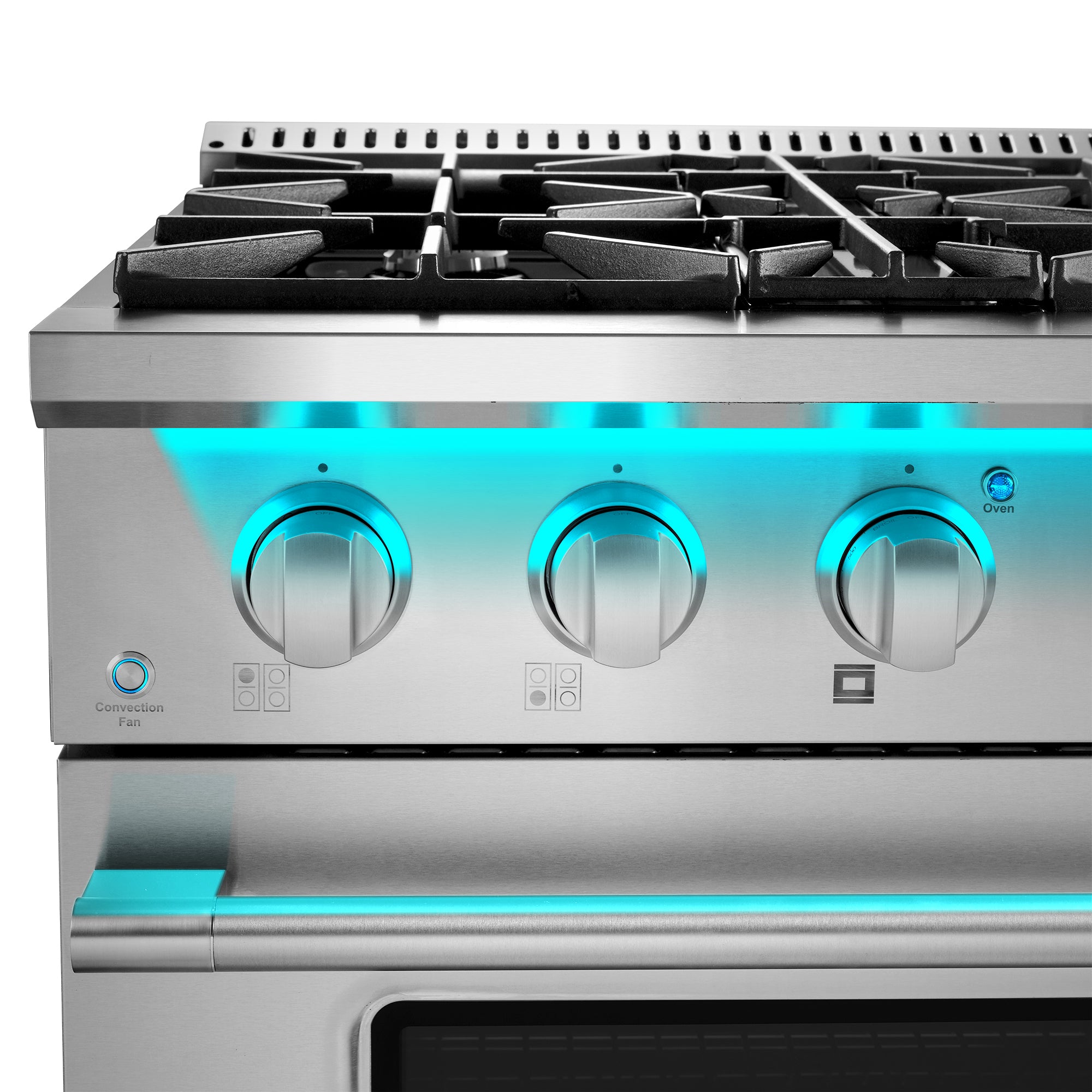 Cosmo Vista 30 in. 4.3 cu. ft. 4-Burner Stainless Steel Gas Range with LED Panel | COS-GRP304