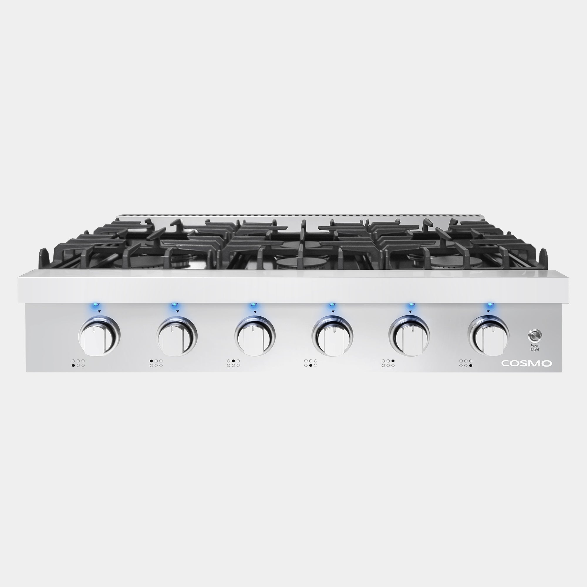 Cosmo 36 in. Slide-In Counter Stainless Steel Gas Rangetop with 6 Burners | COS-GRT366