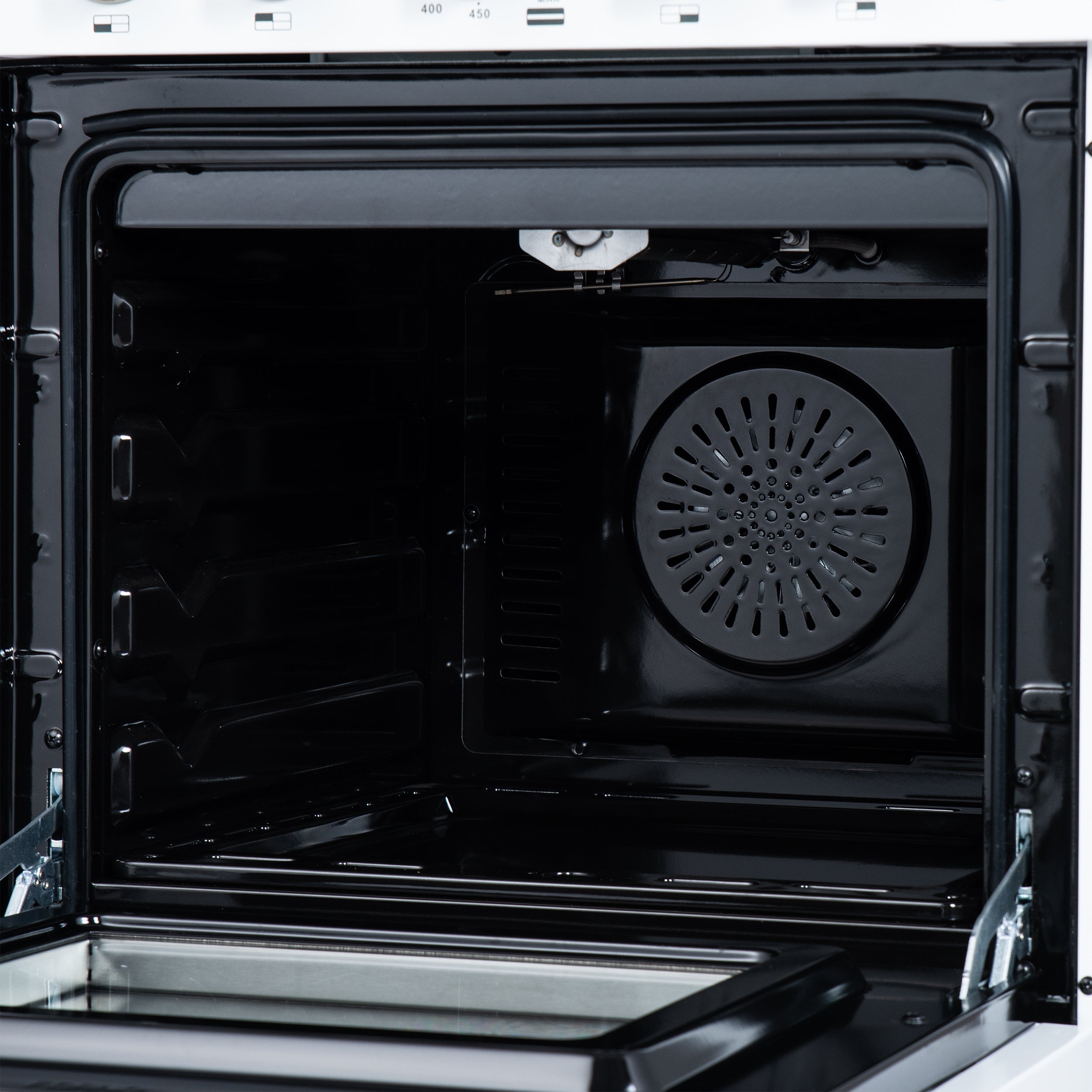 Forno Breno 24 in. 2.3 cu.ft. White Gas Range with 4 Burners, Air Fry Kit, Storage Drawer and Antique Brass Accents | FFSGS6272-24WHT