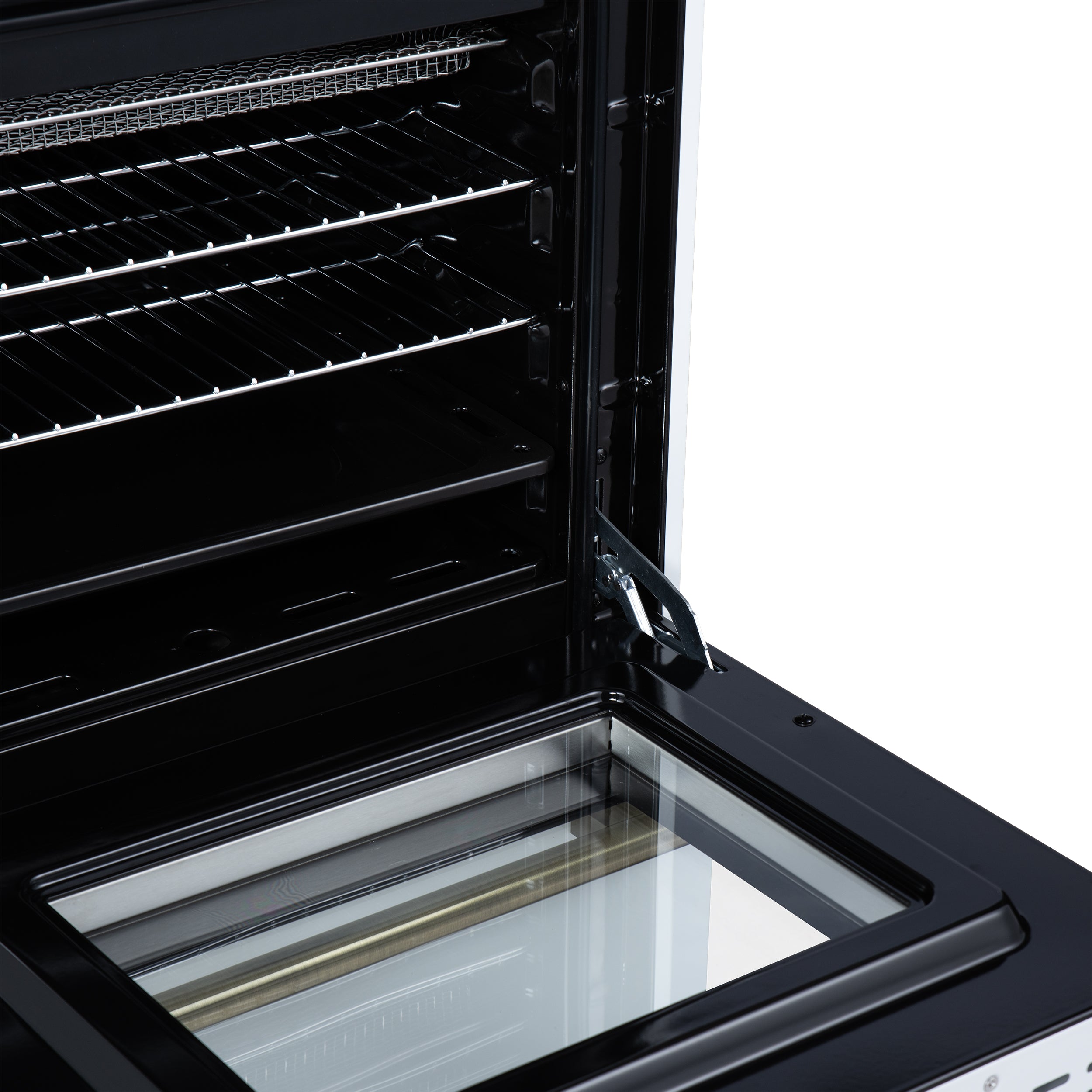 Forno Breno 24 in. 2.3 cu.ft. White Gas Range with 4 Burners, Air Fry Kit, Storage Drawer and Antique Brass Accents | FFSGS6272-24WHT