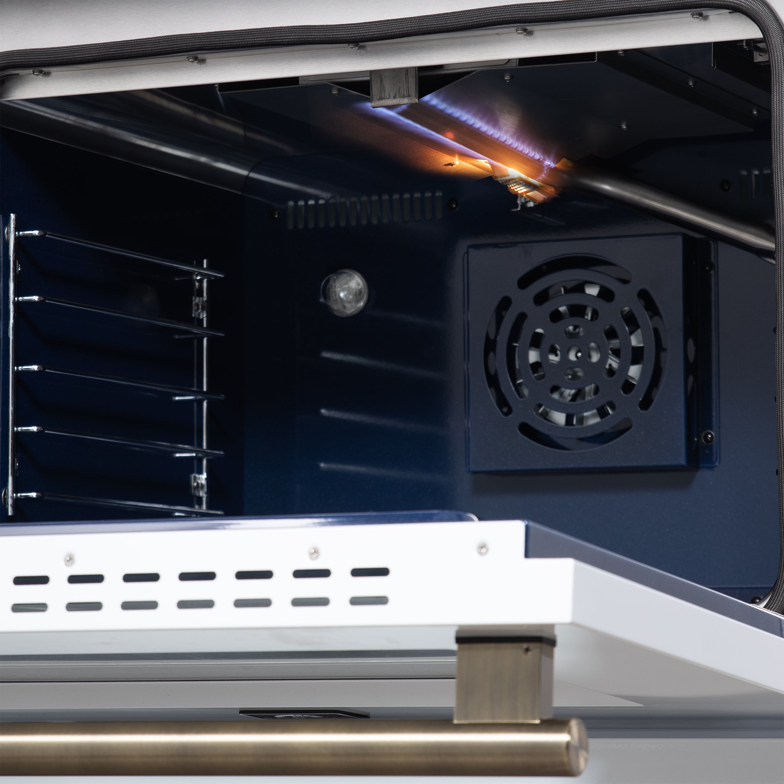 Forno Massimo 30 in. 4.32 cu. ft. 5-Burner Black Gas Range with Antique Brass Accents | FFSGS6239-30BLK