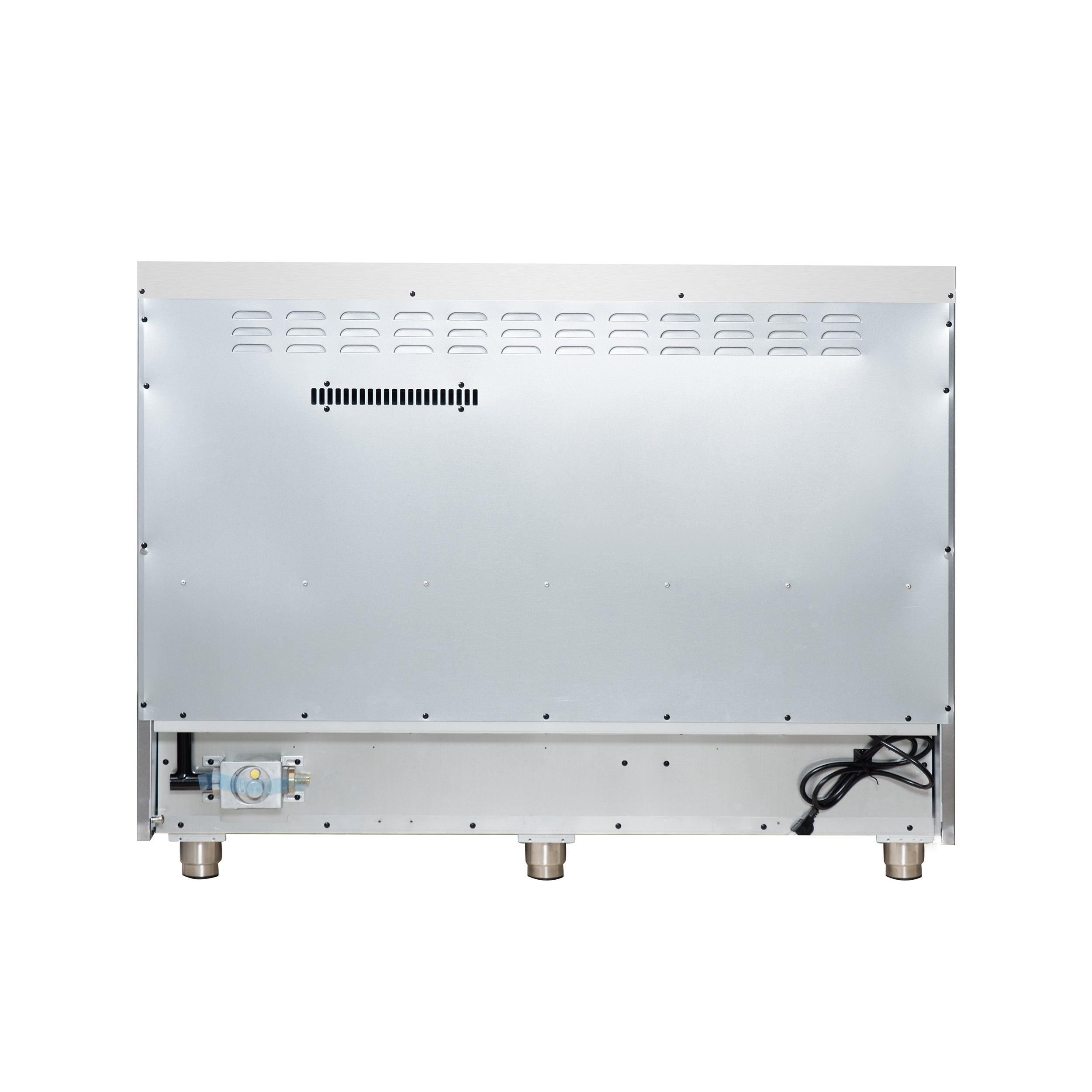 Forno Massimo 48 in. 6.58 cu. ft. 8-Burner Black Gas Range with Antique Brass Accents | FFSGS6239-48BLK