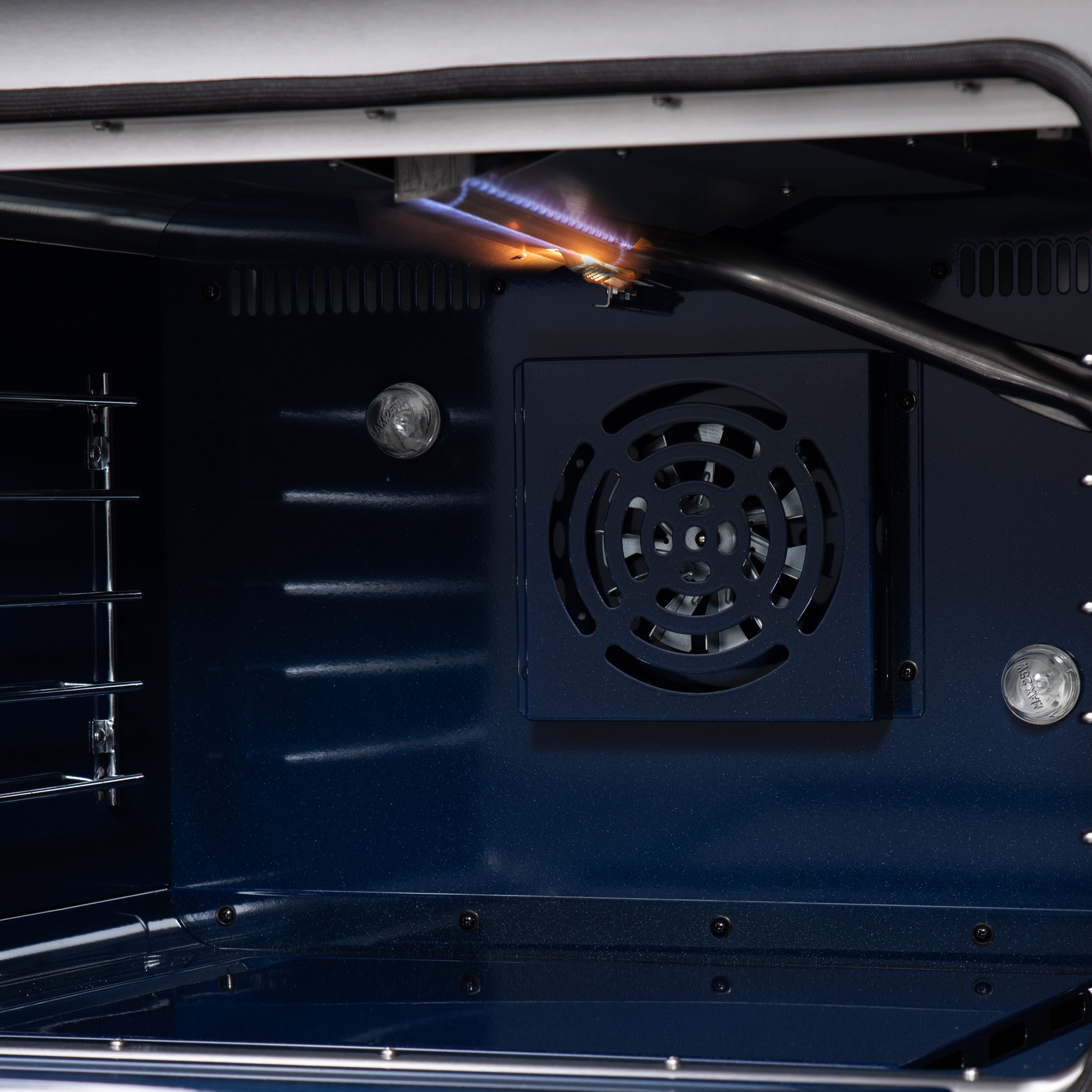 Forno Massimo 48 in. 6.58 cu. ft. 8-Burner Black Gas Range with Antique Brass Accents | FFSGS6239-48BLK