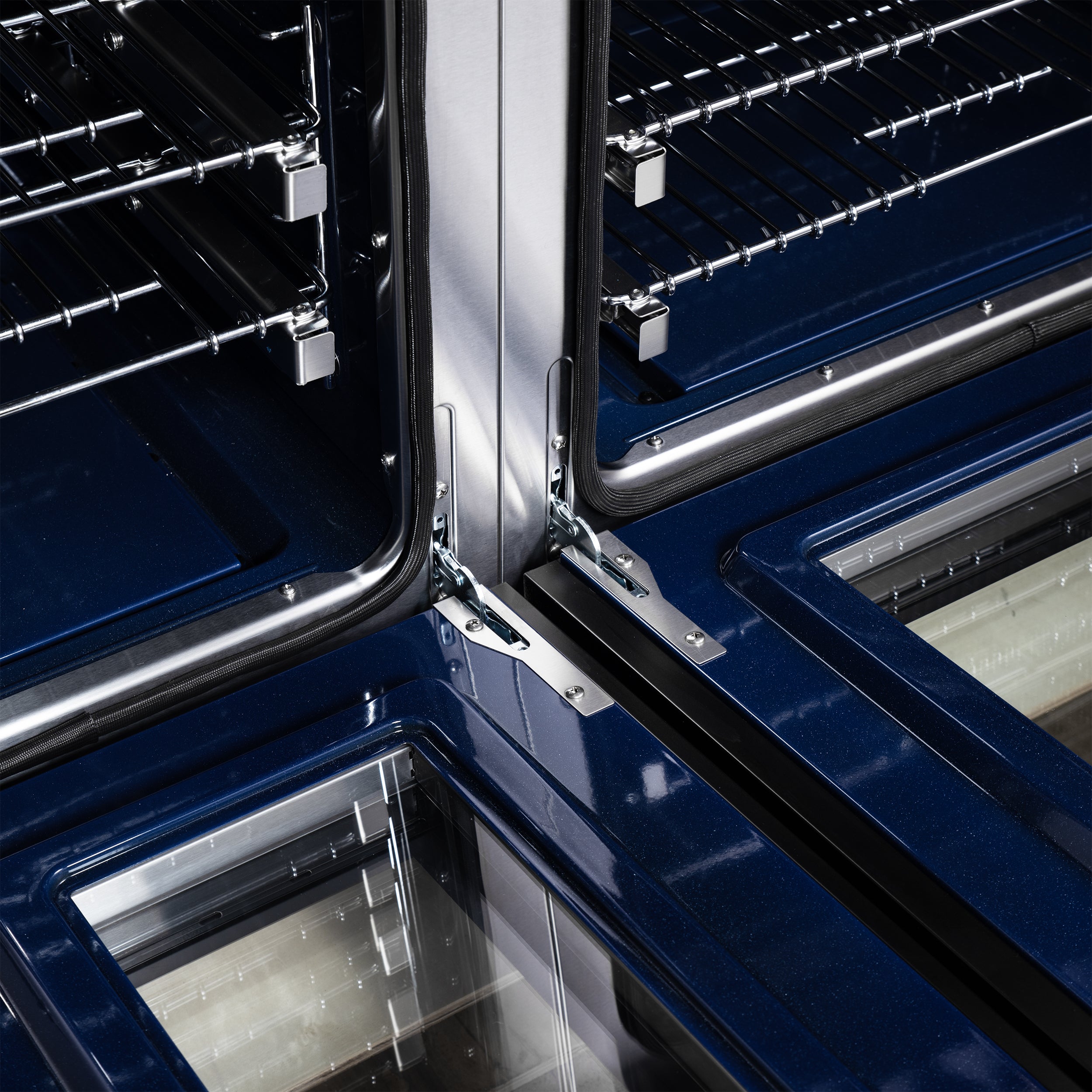 Forno Massimo 48 in. 6.58 cu. ft. 8-Burner Black Gas Range with Antique Brass Accents | FFSGS6239-48BLK