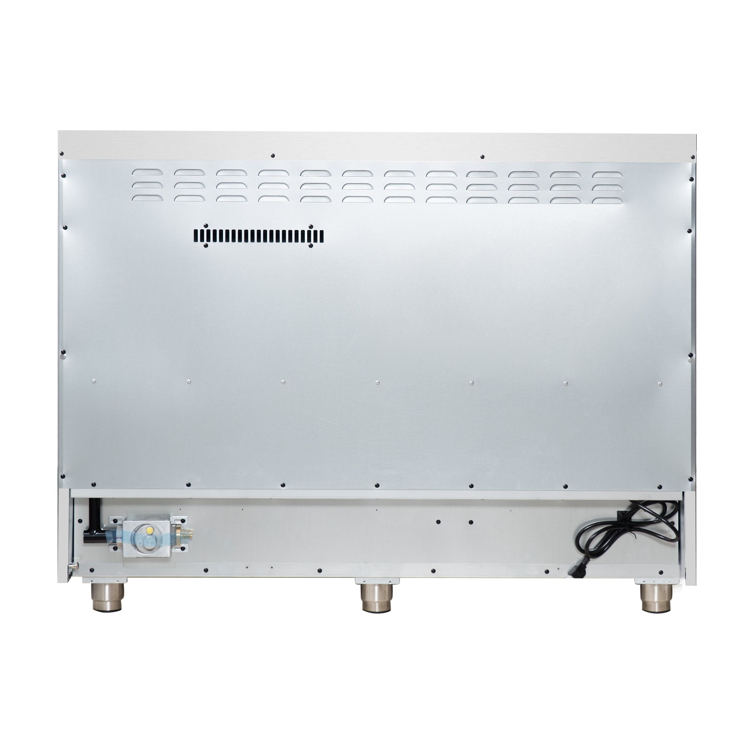 Forno Massimo 48 in. 6.58 cu. ft. 8-Burner White Gas Range with Antique Brass Accents | FFSGS6239-48WHT