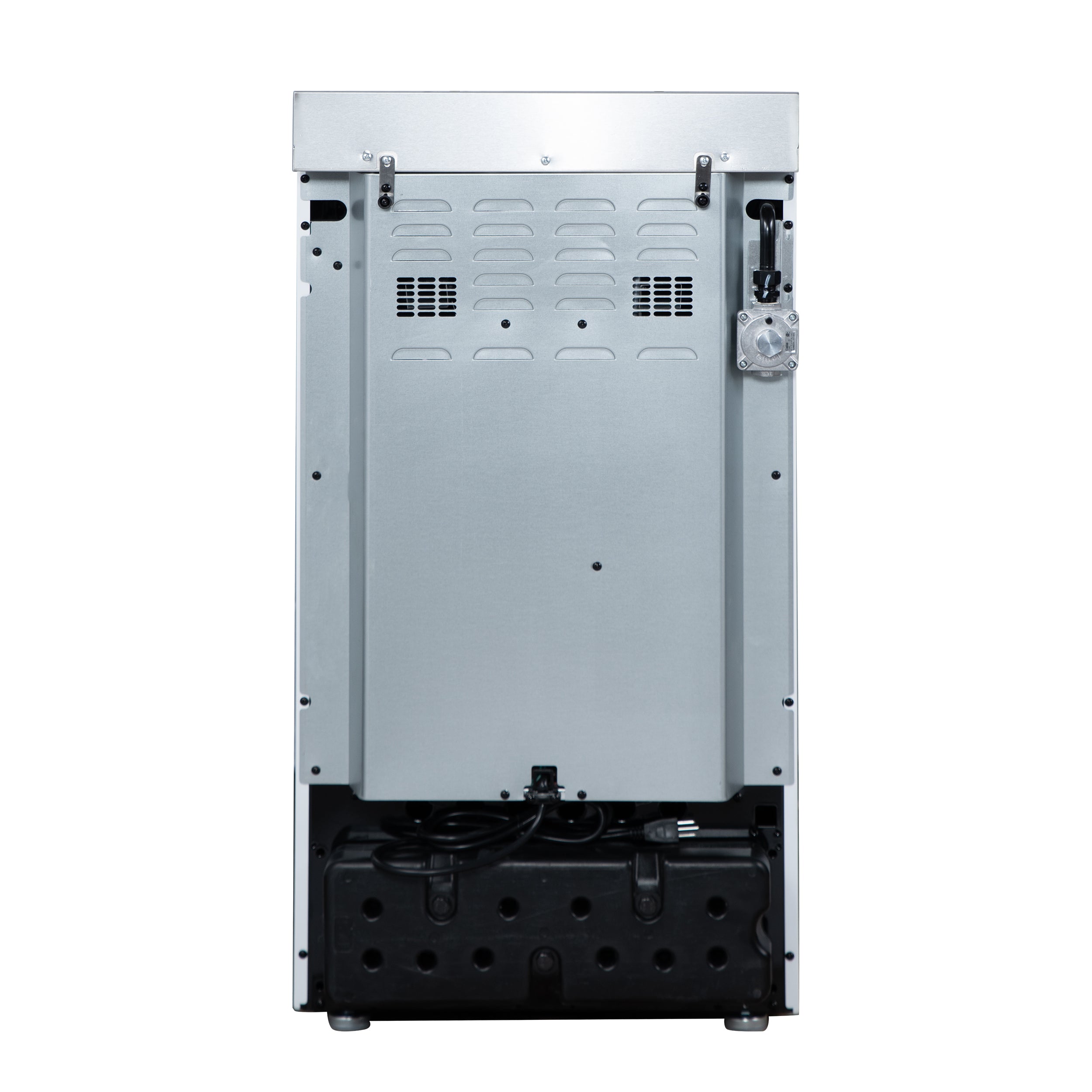 Forno Lamazze 20 in. 2.05 cu.ft. White Gas Range with 4 Burners, Storage Drawer and Antique Brass Accents | FFSGS6265-20WHT