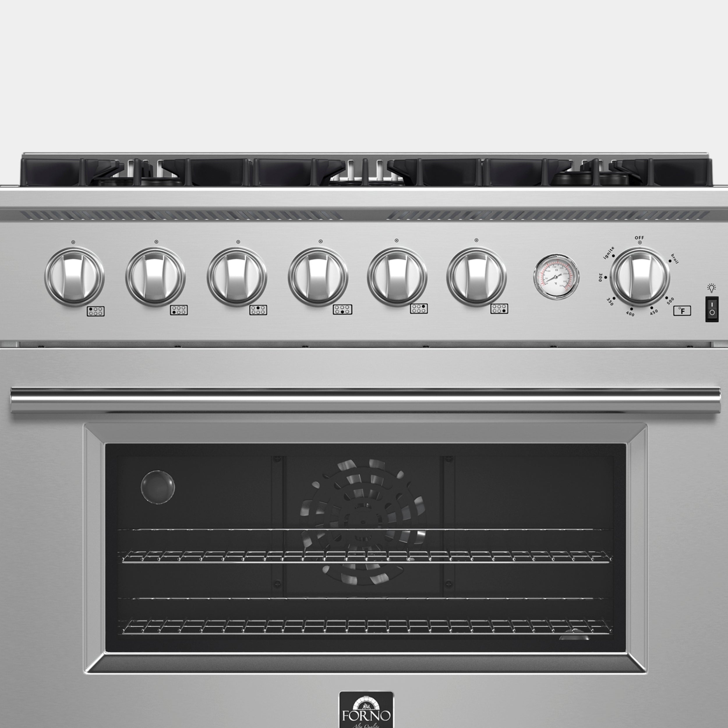 Forno Marco 36 in. 5.36 cu.ft. Stainless Steel Gas Range with 6 Burners | FFSGS6277-36