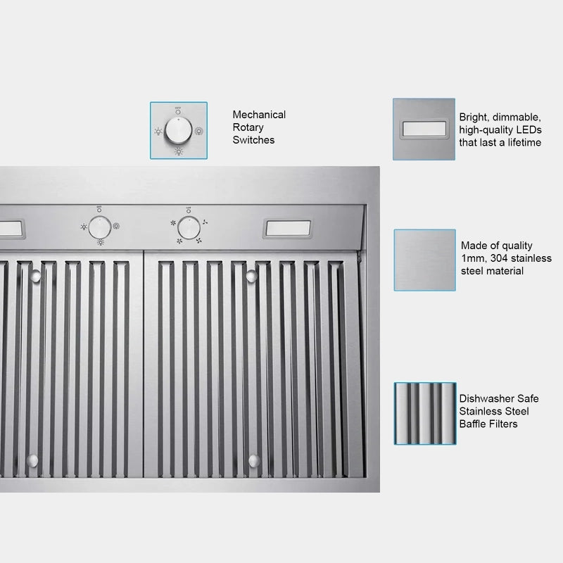 VICTORY Hurricane 30 in. 1200 CFM Stainless Steel Under Cabinet Range Hood | HURRICANE-30