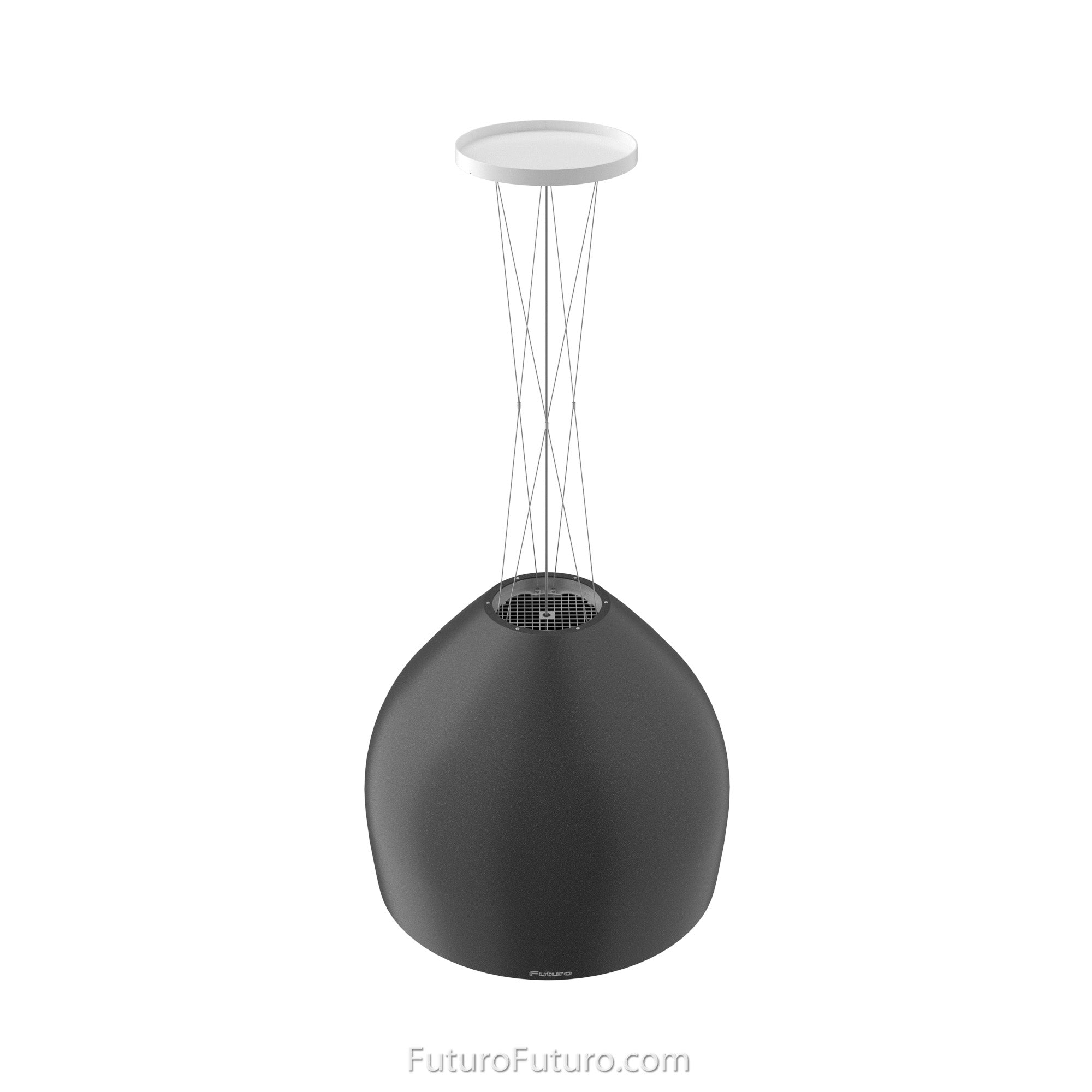 Futuro Dome 21 in. 940 CFM Black Island Mount Range Hood | IS21DOME-BLK