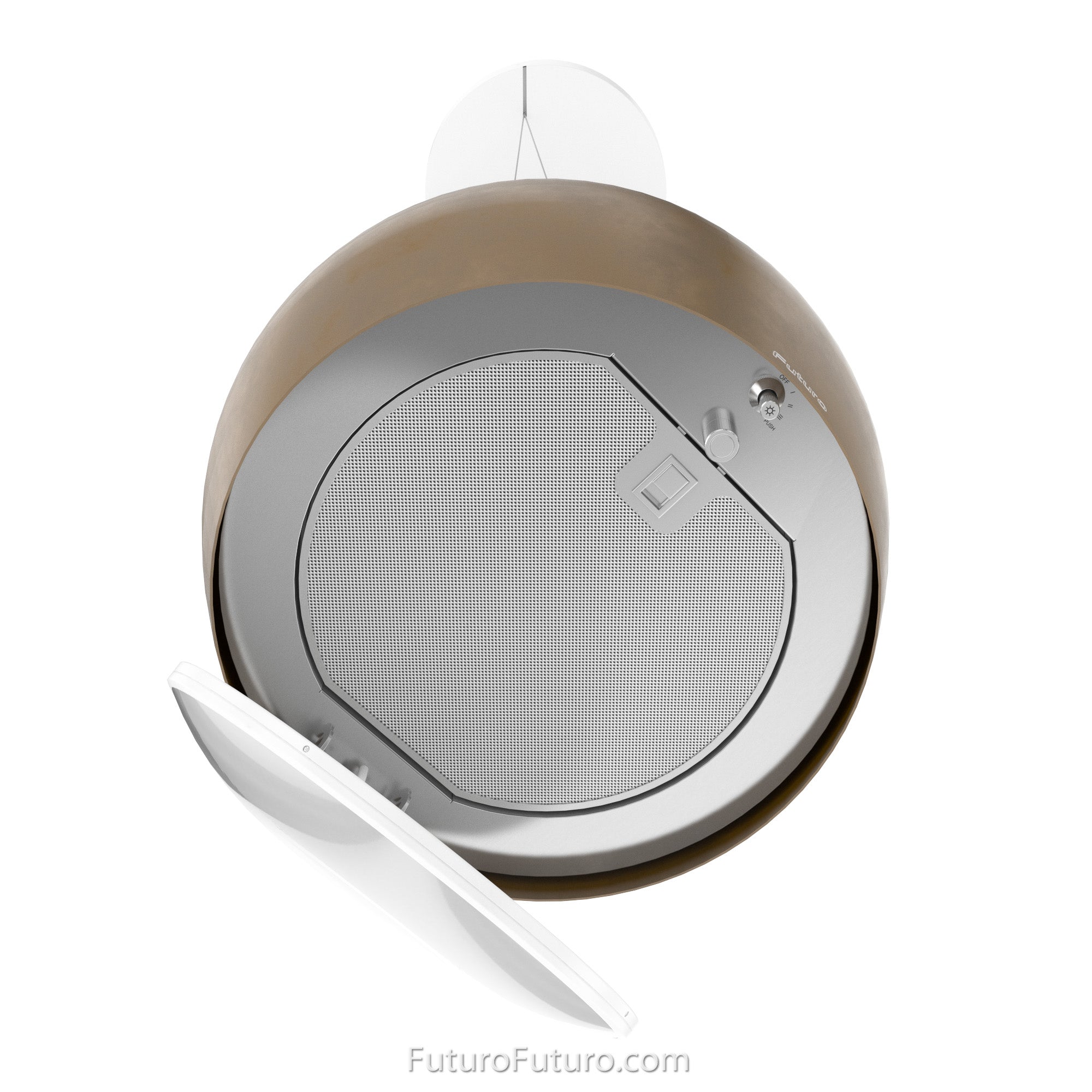 Futuro Dome 21 in. 940 CFM Brass Island Mount Range Hood | IS21DOME-BRS
