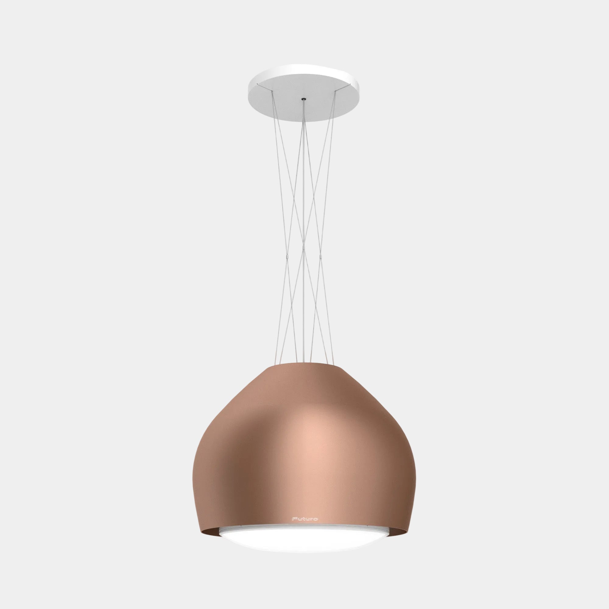 Futuro Dome 21 in. 940 CFM Copper Island Mount Range Hood | IS21DOME-CR