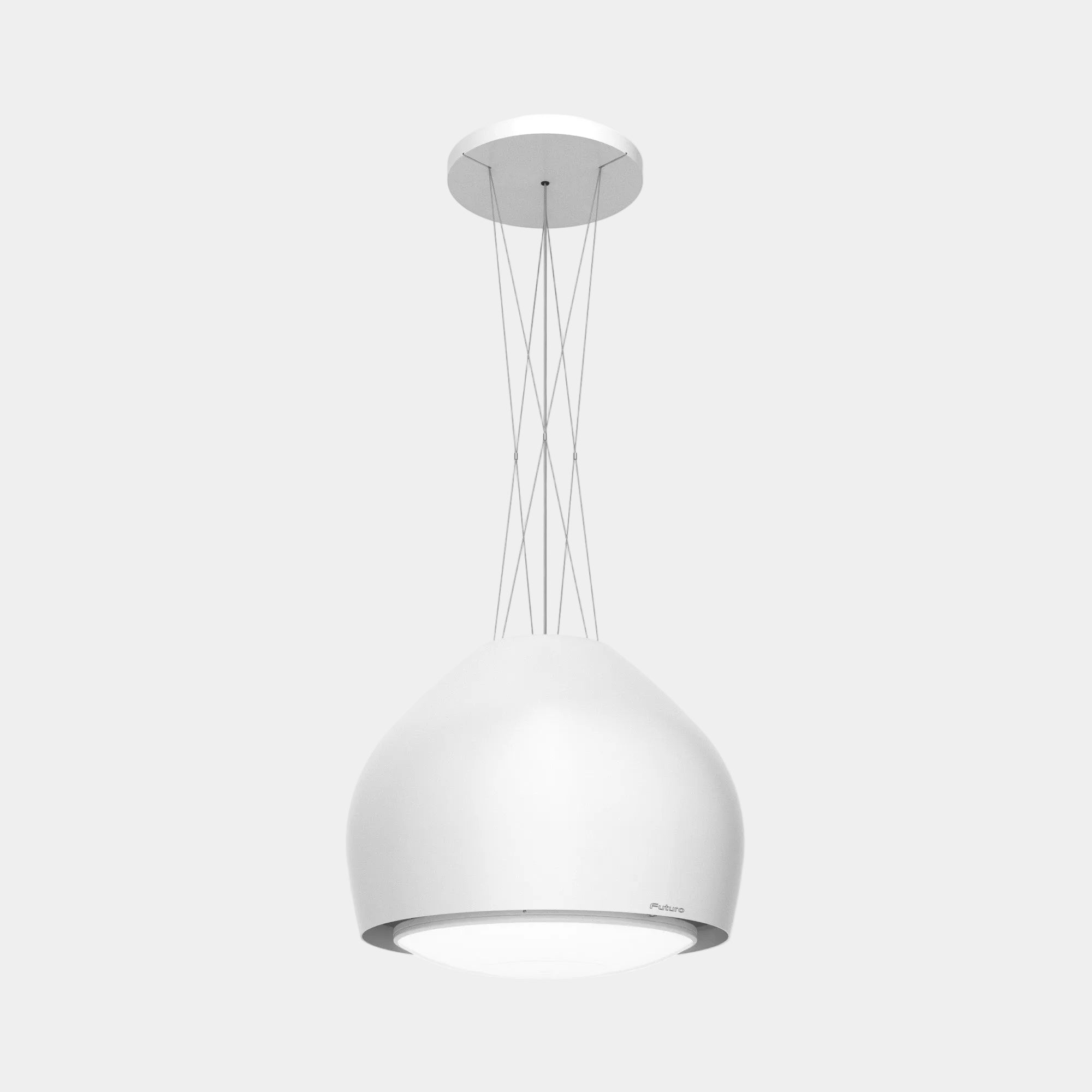 Futuro Dome 21 in. 940 CFM White Island Mount Range Hood | IS21DOME-WHT