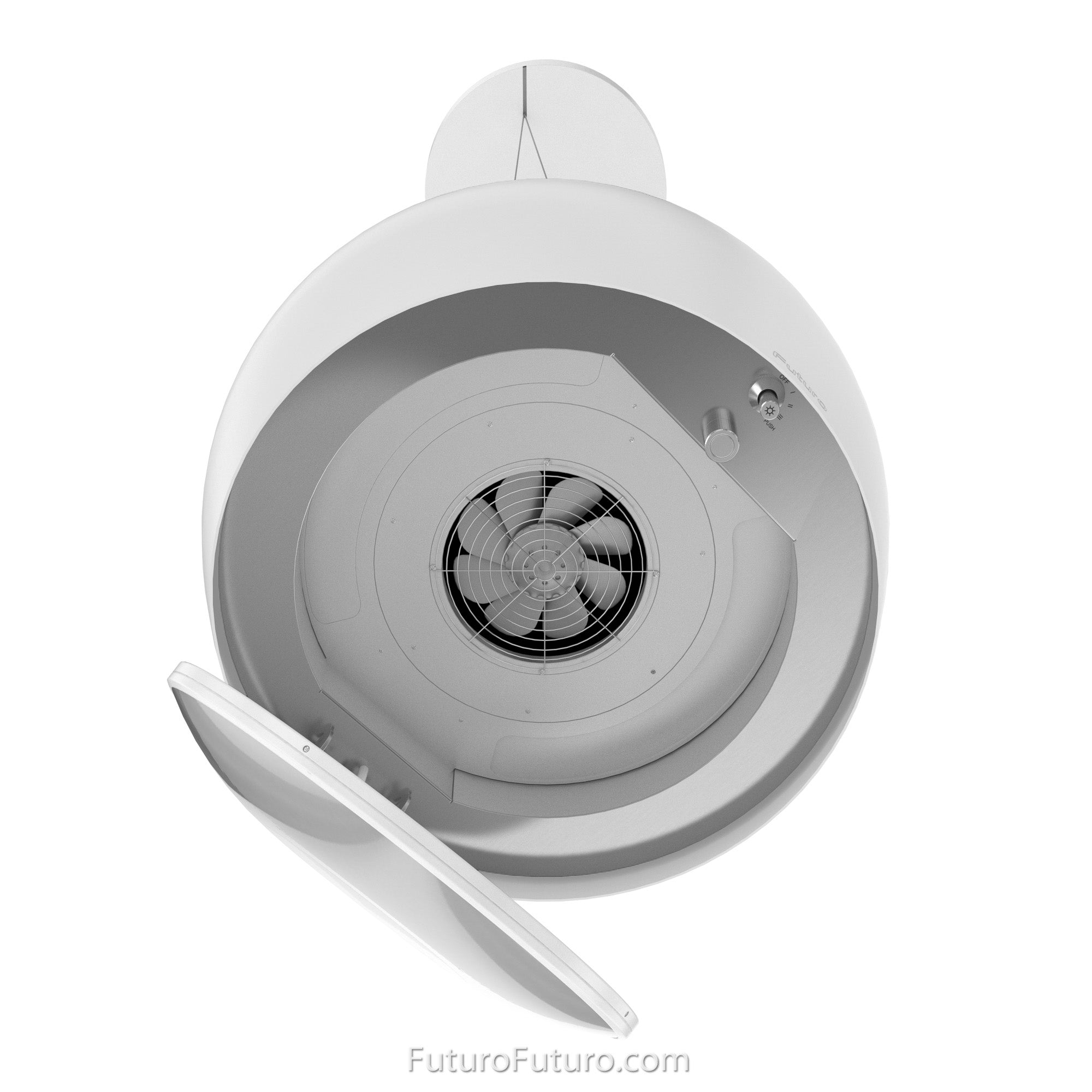 Futuro Dome 21 in. 940 CFM White Island Mount Range Hood | IS21DOME-WHT