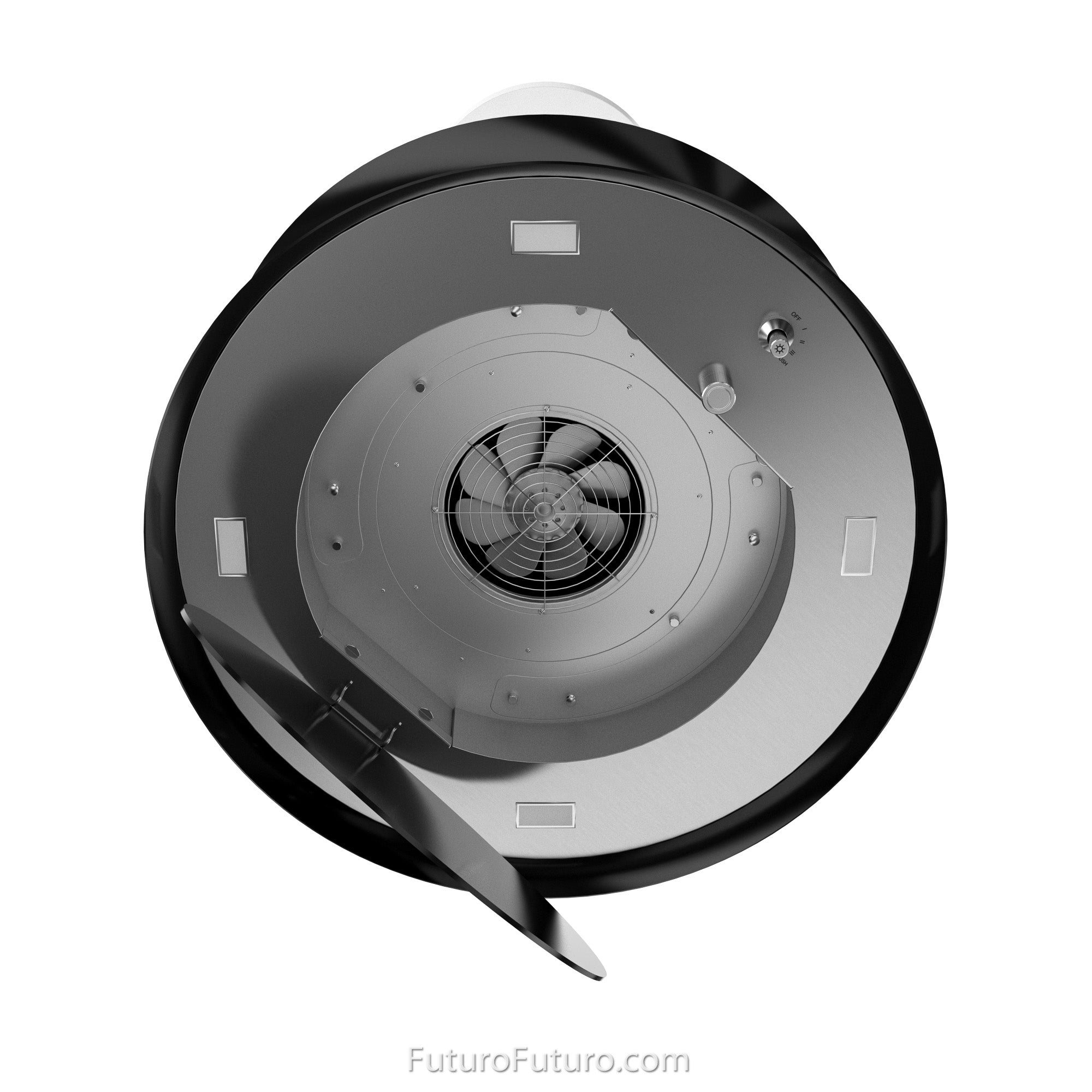 Futuro Arena 24 in. 940 CFM Black Island Mount Range Hood | IS24ARENA-BLK