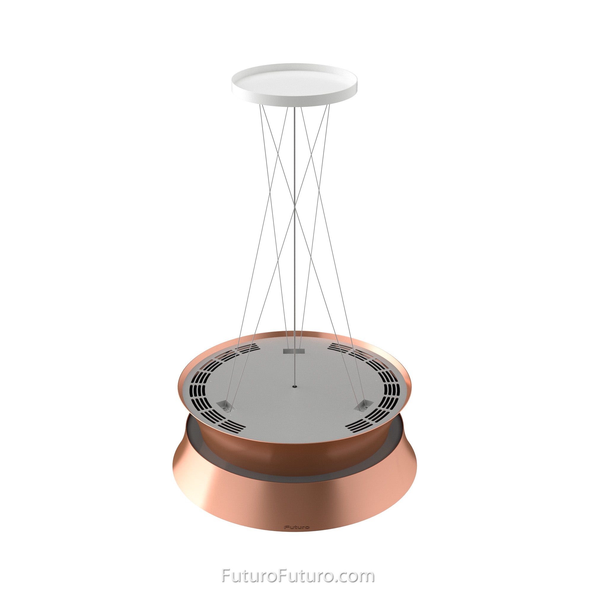 Futuro Arena 24 in. 940 CFM Copper Island Mount Range Hood | IS24ARENA-CR