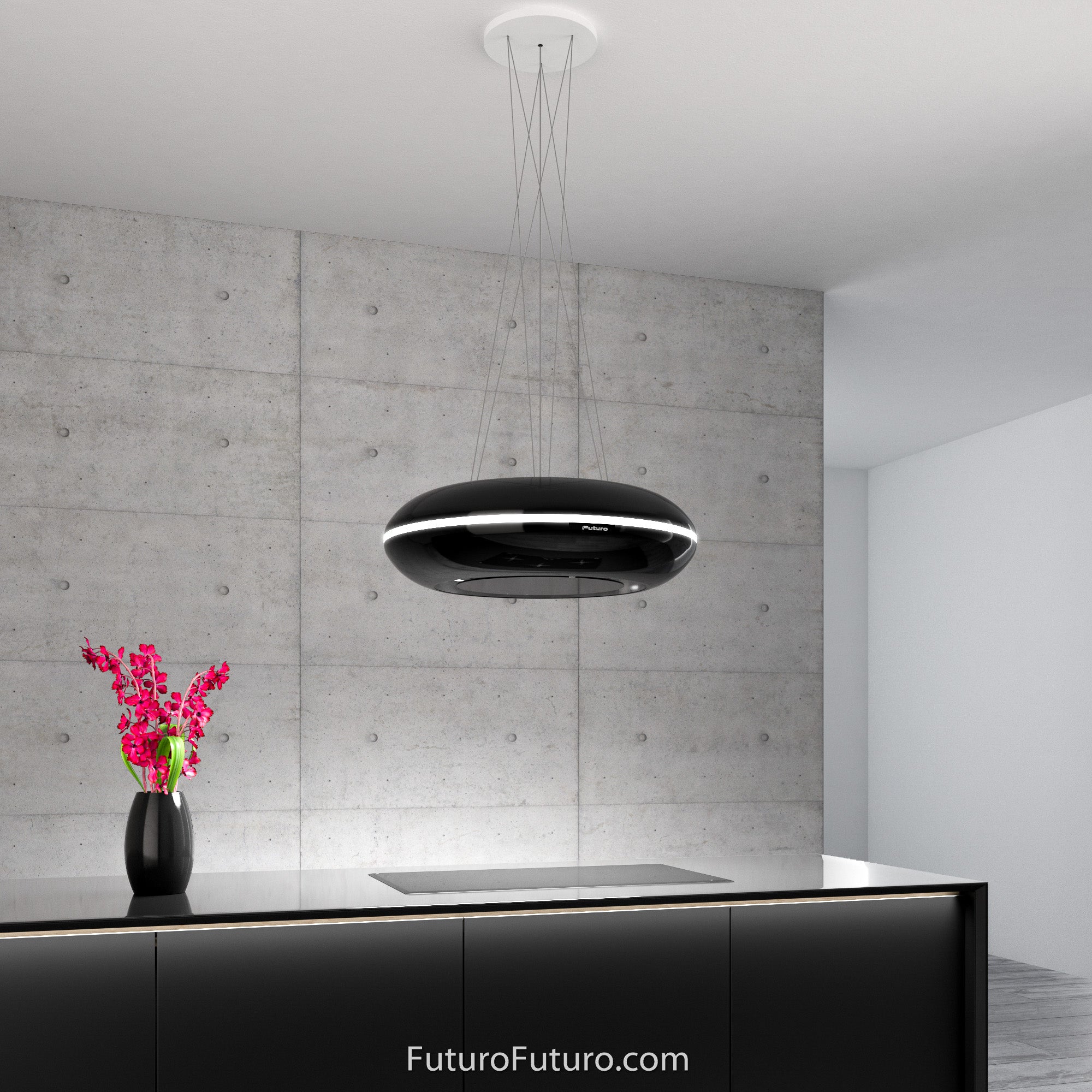 Futuro Orbit 30 in. 940 CFM Black Island Mount Range Hood | IS30ORBIT-BLK