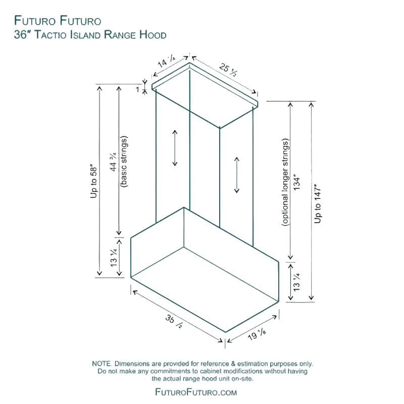 Futuro Tactio 36 in. 940 CFM Stainless Steel Island Mount Range Hood | IS36TACTIO