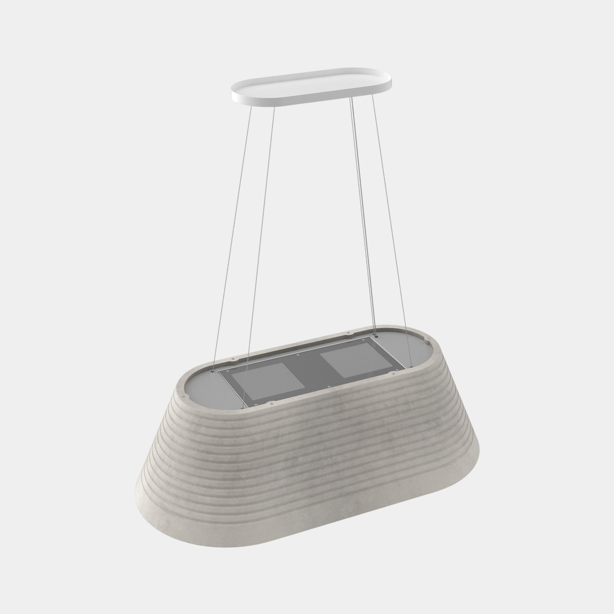 Futuro Monolith 40 in. 940 CFM Gray Island Mount Range Hood | IS40MONOLITH