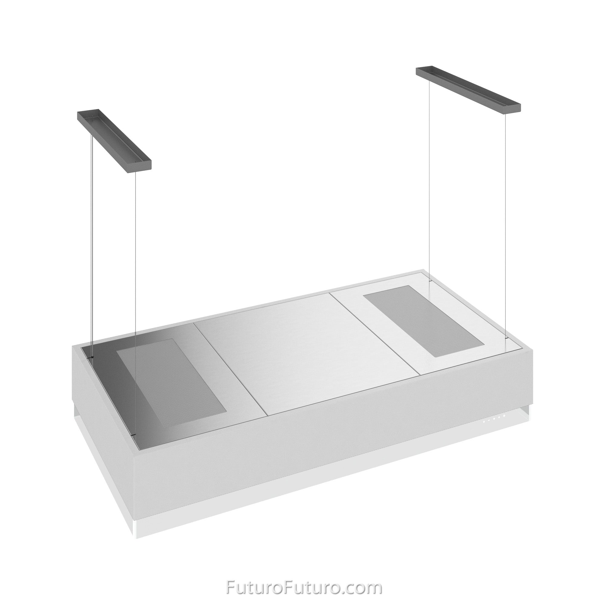Futuro Perimeter 48 in. 940 CFM White Island Mount Range Hood | IS48PERIMETER-WHT