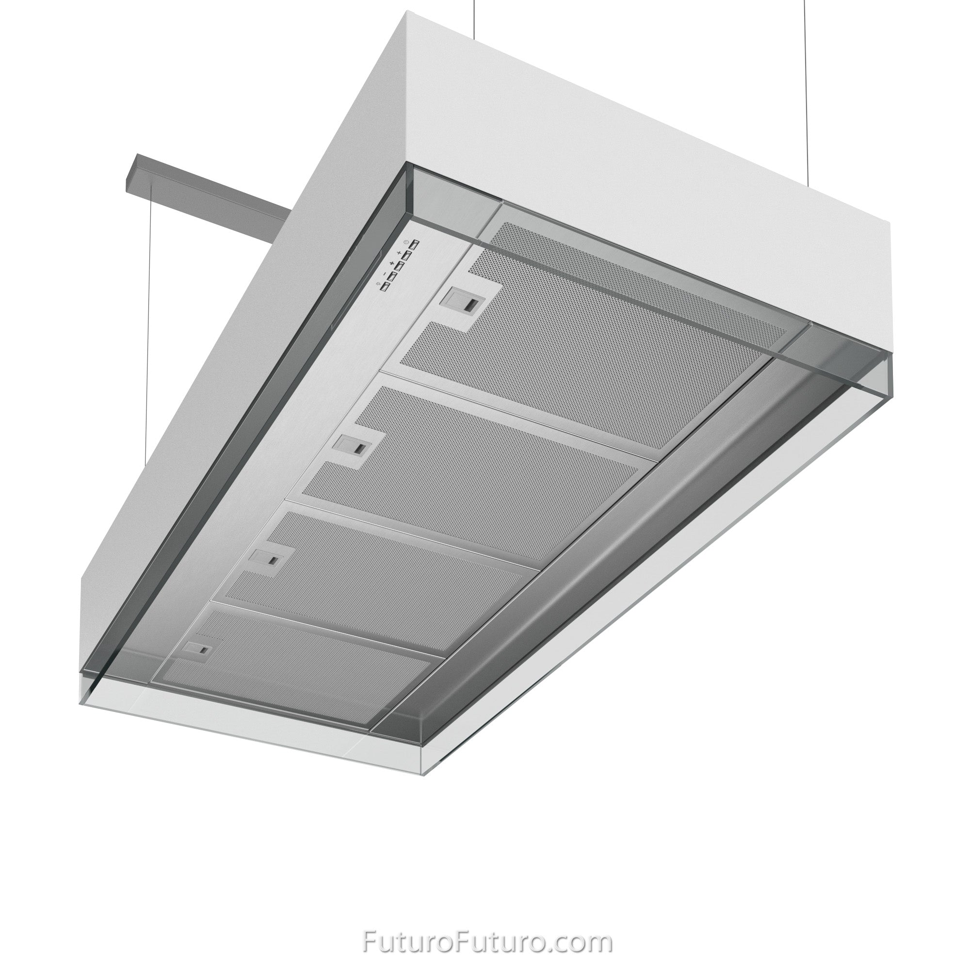 Futuro Perimeter 48 in. 940 CFM White Island Mount Range Hood | IS48PERIMETER-WHT