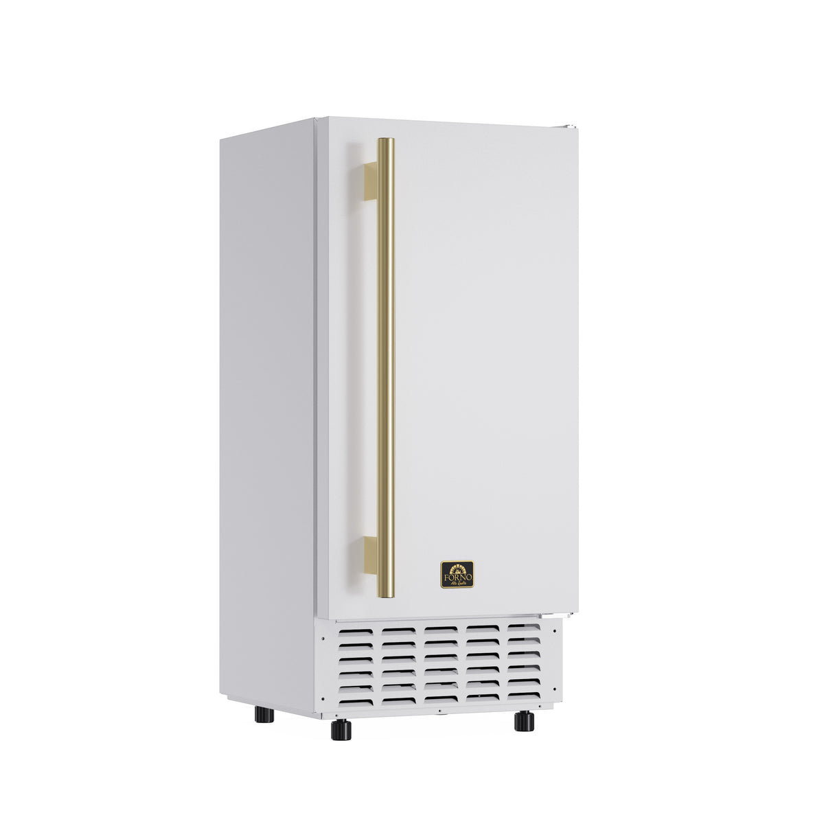 Cristallo 15 Inch Freestanding/Undercounter Ice maker, 66.1 lbs Chewable nugget, 8 kg / 17.6 lbs of ice storage, White