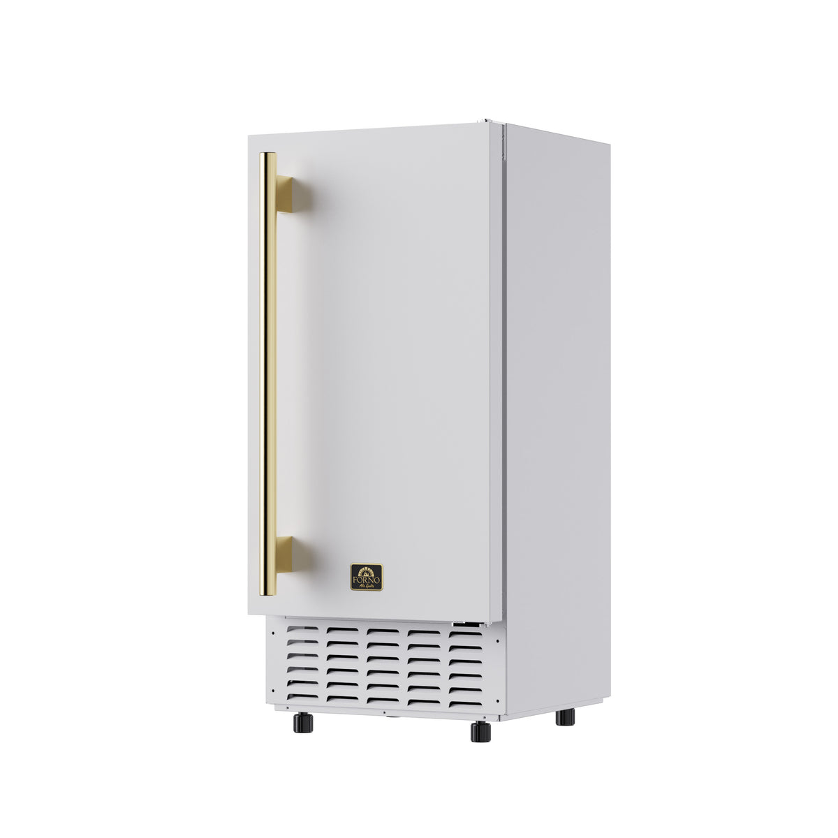 Cristallo 15 Inch Freestanding/Undercounter Ice maker, 66.1 lbs Chewable nugget, 8 kg / 17.6 lbs of ice storage, White