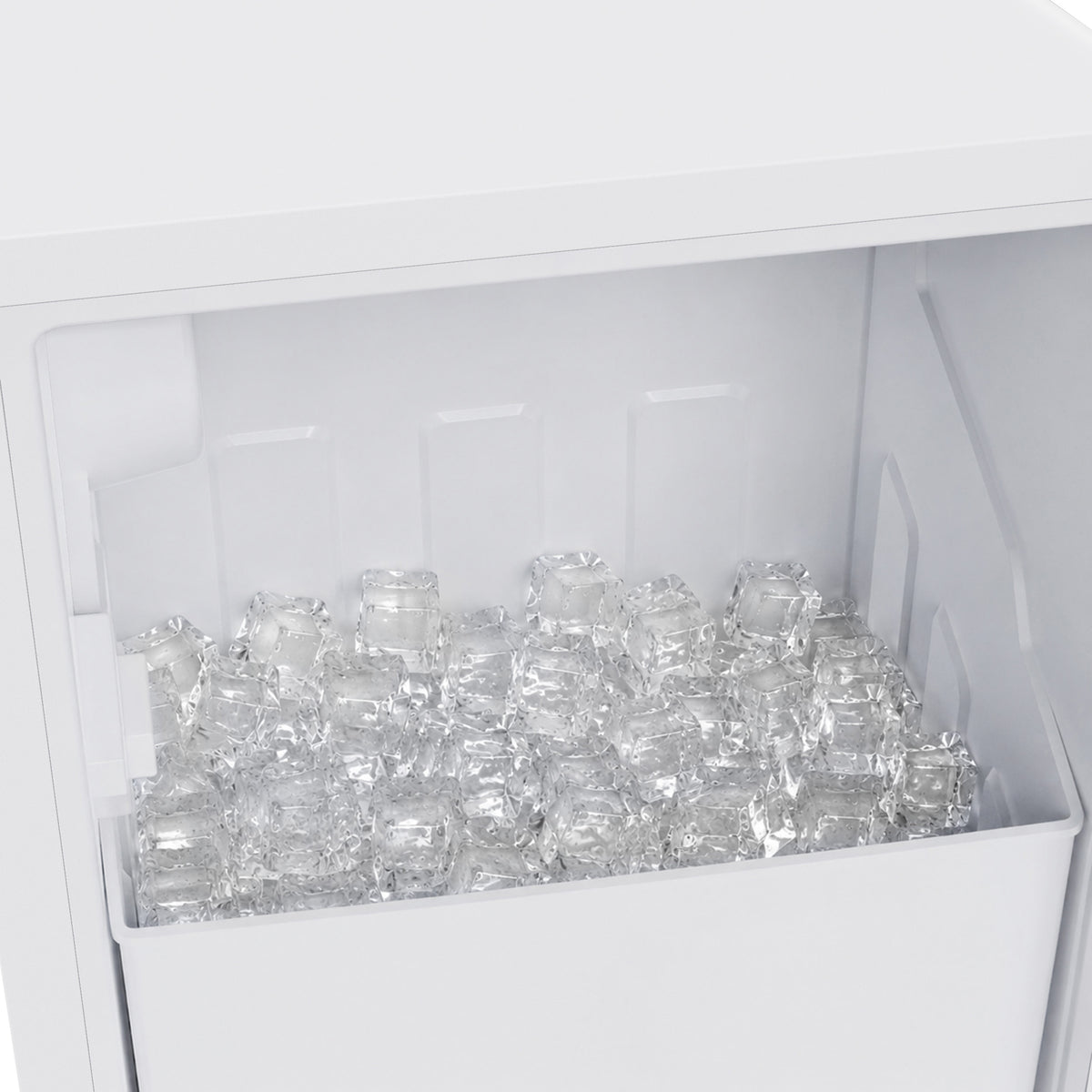 Cristallo 15 Inch Freestanding/Undercounter Ice maker, 79.4 lbs Cubed Ice daily, 12 kg / 26.5 lbs ice bin, White