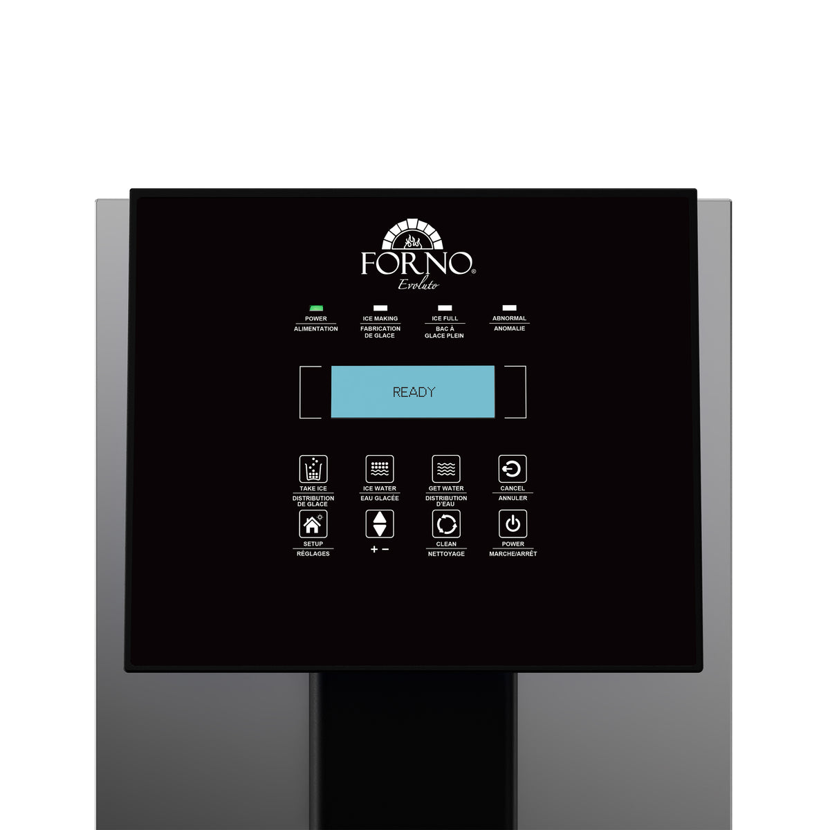 Fresco 10 Inch Countertop Ice Maker & Dispenser, 66 lbs Chewable nugget Ice daily, Self-Clean, Touch Controls, Stainless Steel