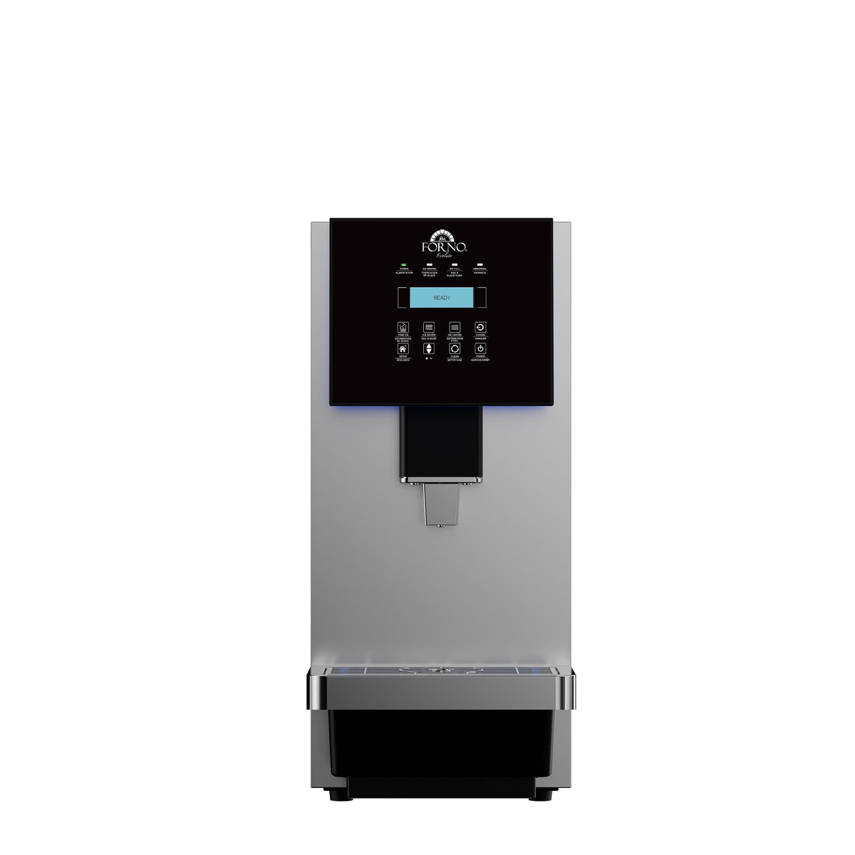 Fresco 10 Inch Countertop Ice Maker & Dispenser, 66 lbs Chewable nugget Ice daily, Self-Clean, Touch Controls, Stainless Steel