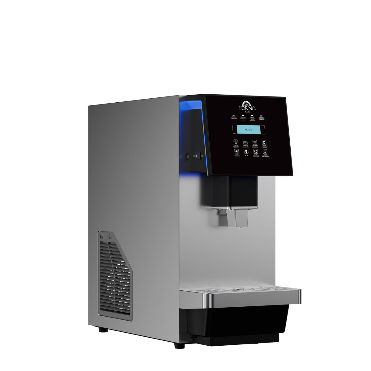 Fresco 10 Inch Countertop Ice Maker & Dispenser, 66 lbs Chewable nugget Ice daily, Self-Clean, Touch Controls, Stainless Steel