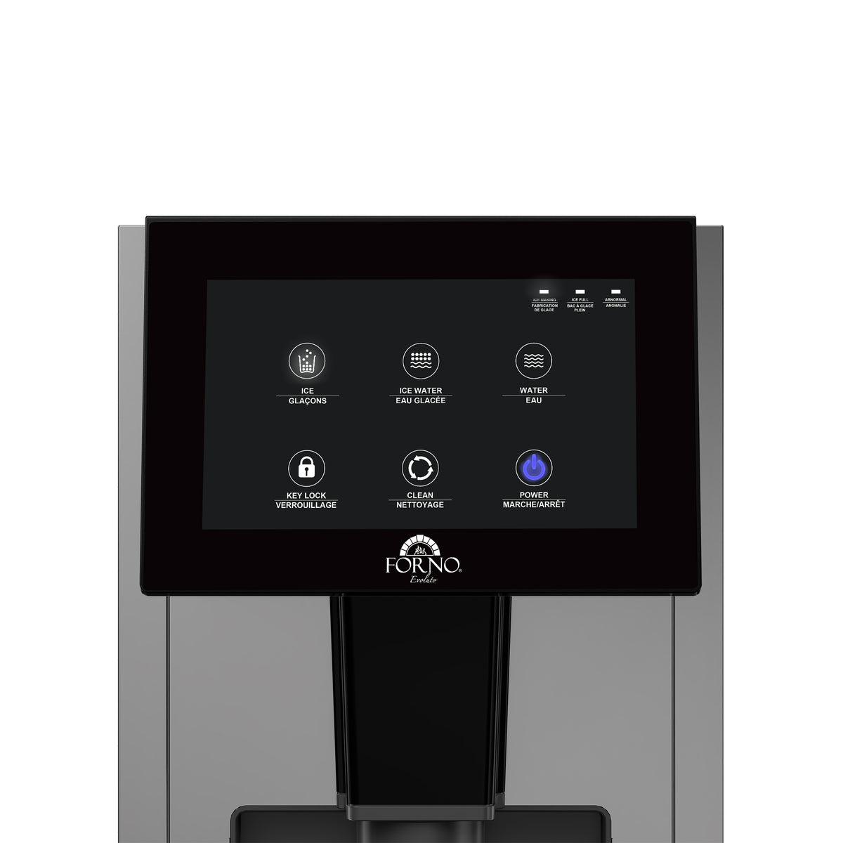 Fresco 14 Inch Countertop Ice Maker & Dispenser, 154 lbs Chewable nugget Ice daily, Self-Clean, Touch Controls, Stainless Steel